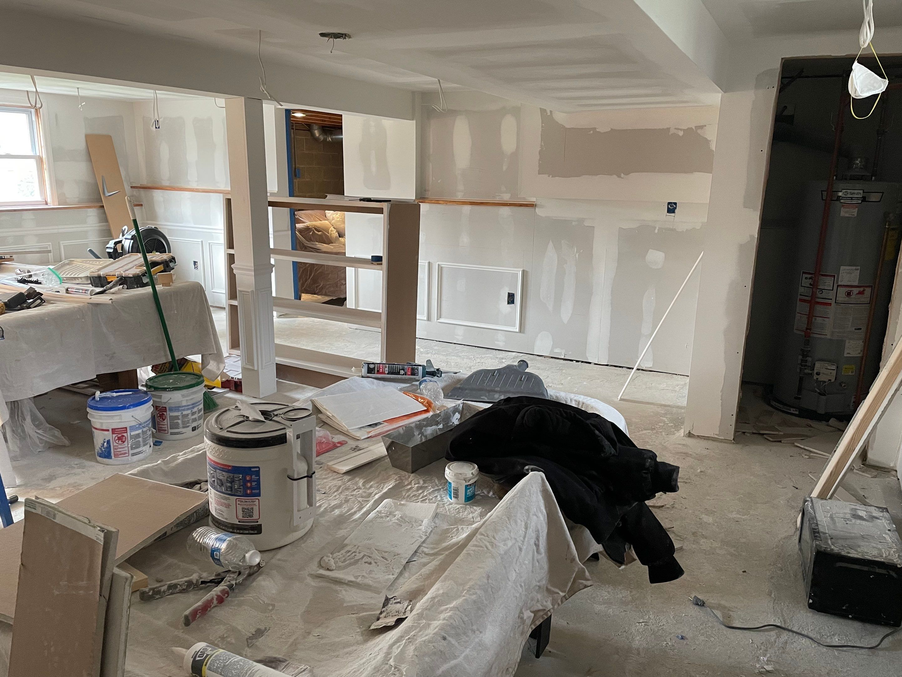 Basement Remodel using Wood by Home Concepts Construction