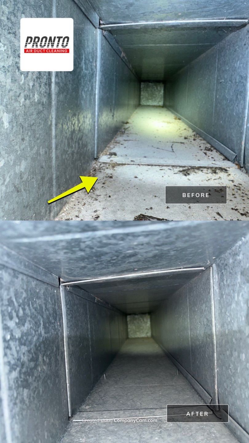 Air duct cleaning using Commercial vaccum by Pronto Air Duct Cleaning