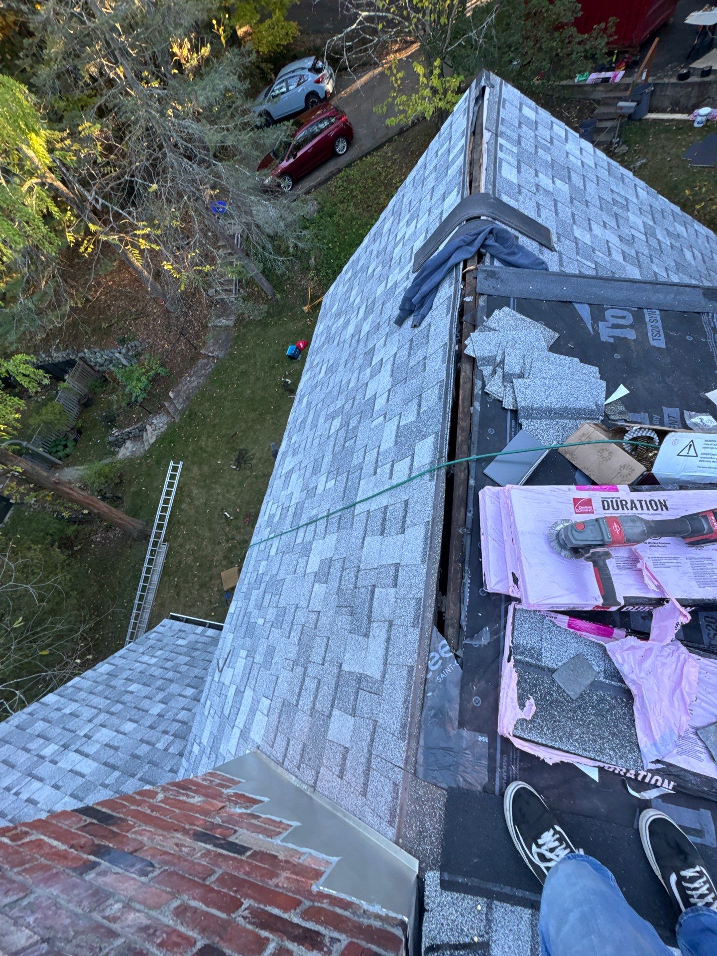 Full Roof & Porch EPDM Replacement with Skylight and Chimney Repairs by Mighty Dog Roofing of Greater Middlesex County