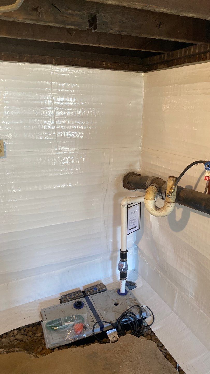 Interior Basement Waterproofing System by Toledo Basement Repair 