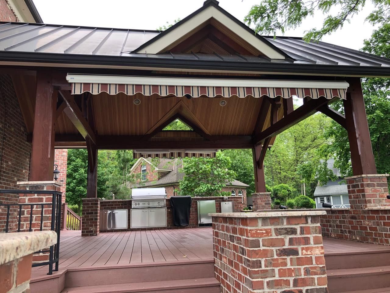 Custom Timber-Framed Boat Dock with Multi-Color LED Lighting on Keuka Lake, New York by Outdoor Lights + Shades