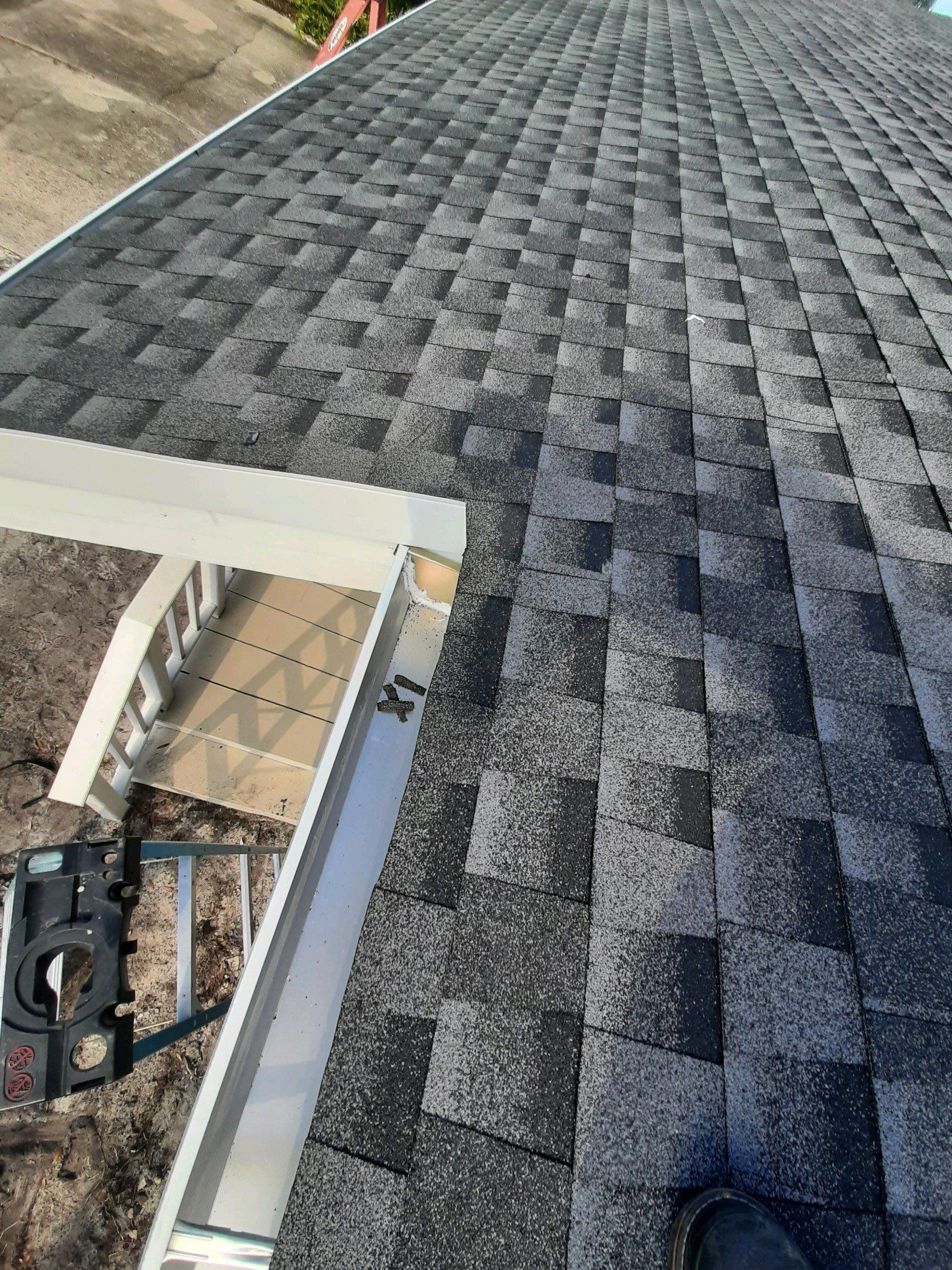 Seamless Gutter Installation using White K-Style Gutters by Gutter Professors