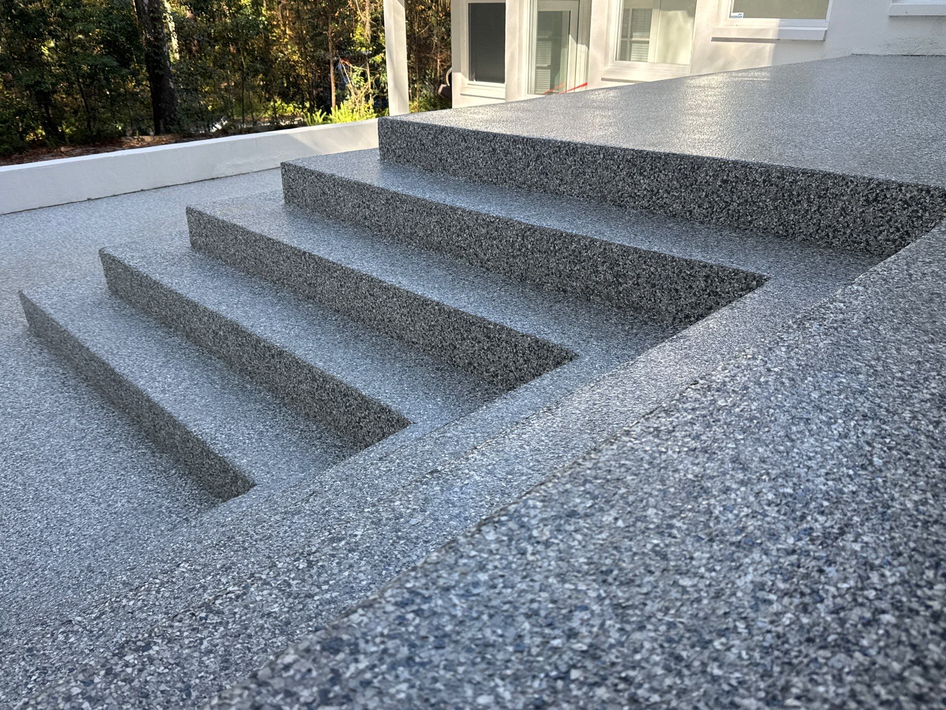 Entry and Garage in Gainesville, FL inSlate Stone by Cross Creek Concrete Coatings