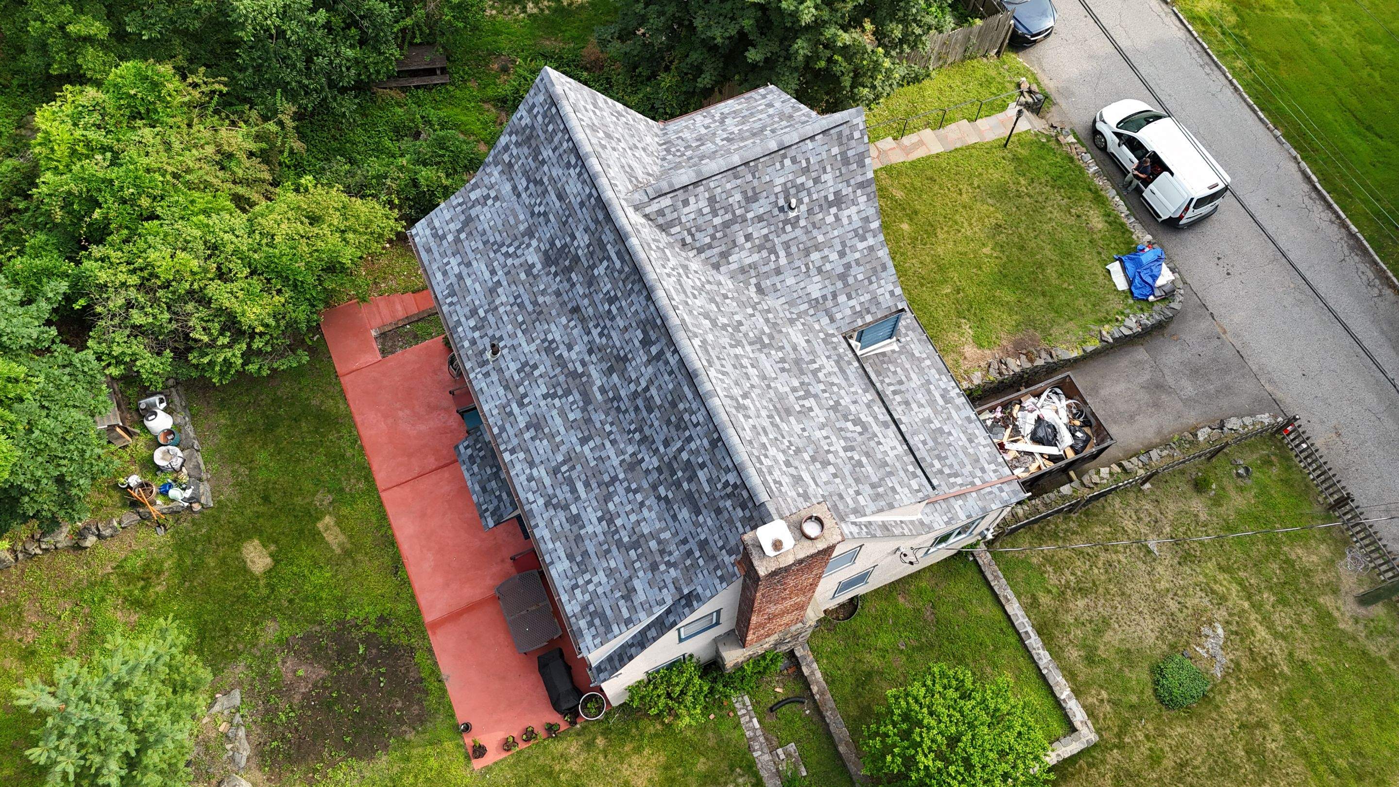 Project in Hastings-on-Hudson by The Energy Efficient Roofer & George's Seamless Gutters