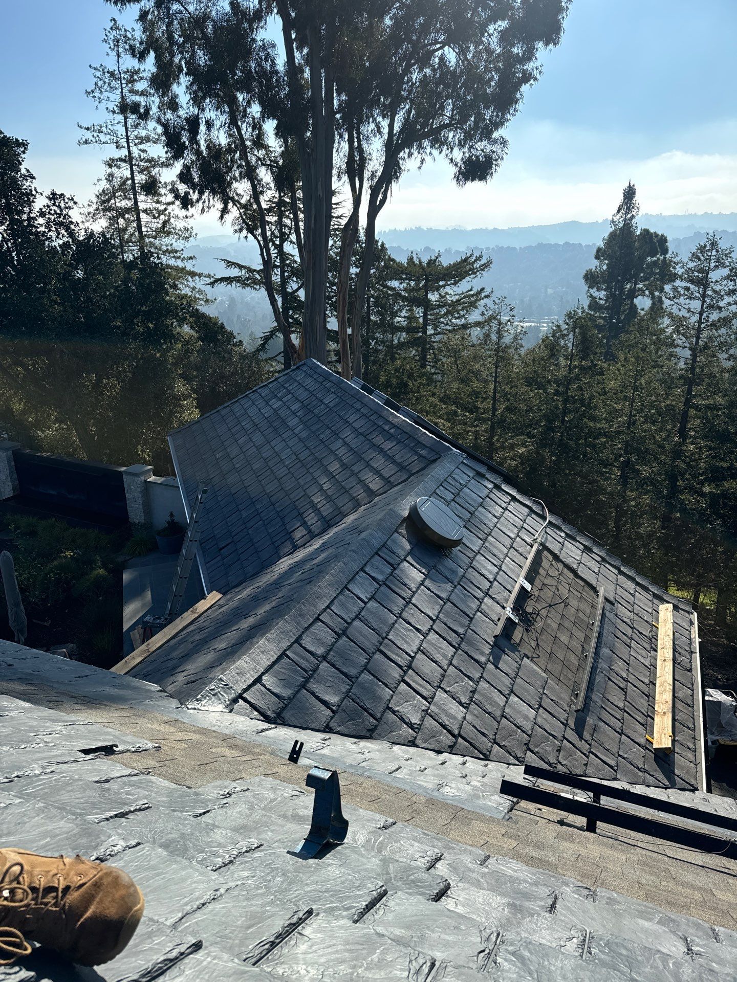 Residential Roofing Installation using Slate by Acker Roofing