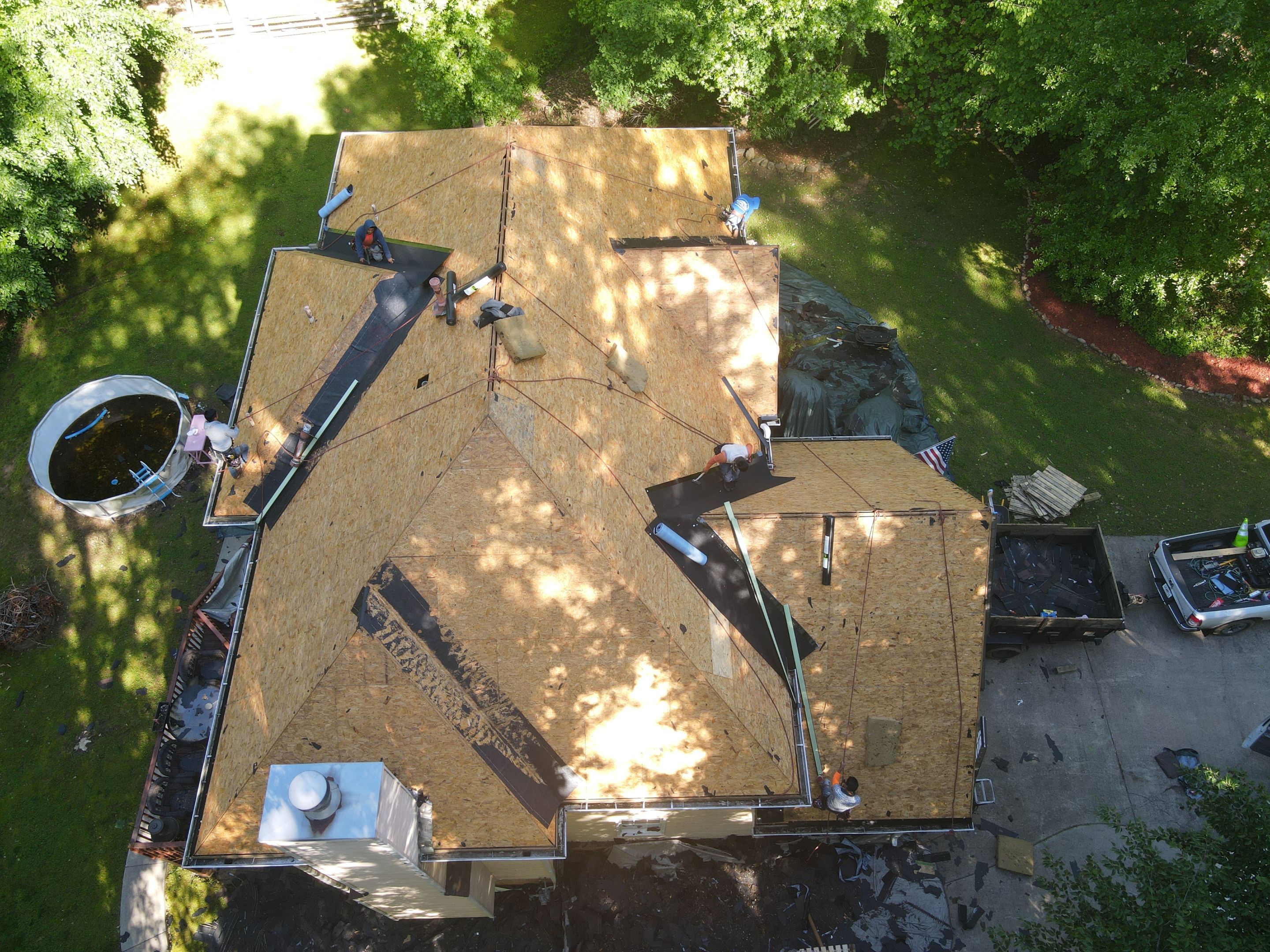 Residential Roofing Installation using Owens Corning Chateau Green  by Inspector Roofing and Restoration