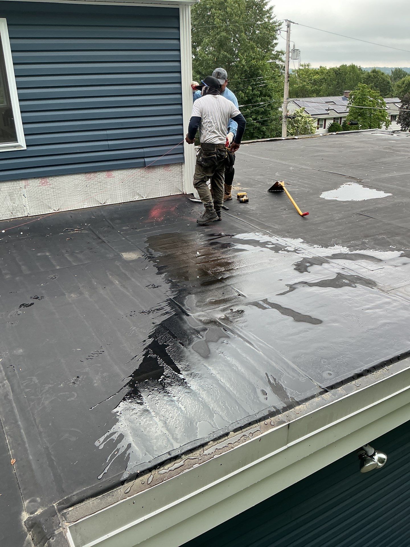 EPDM Flat Roof Installation + Seamless Gutter Upgrade by Mighty Dog Roofing of Greater Middlesex County