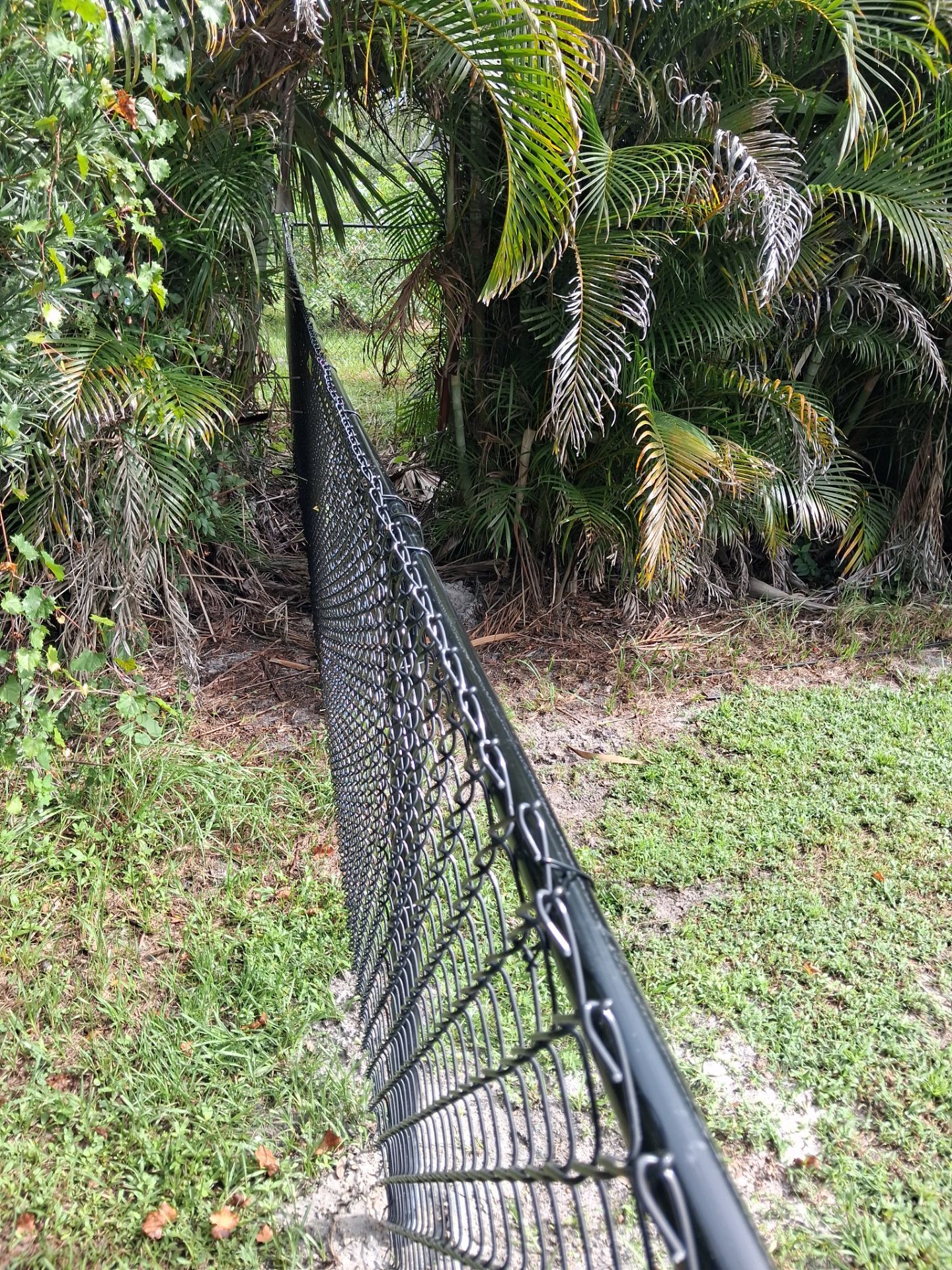 Black Chain Link Perimeter Fencing for North Port Residential Property by True Fence LLC
