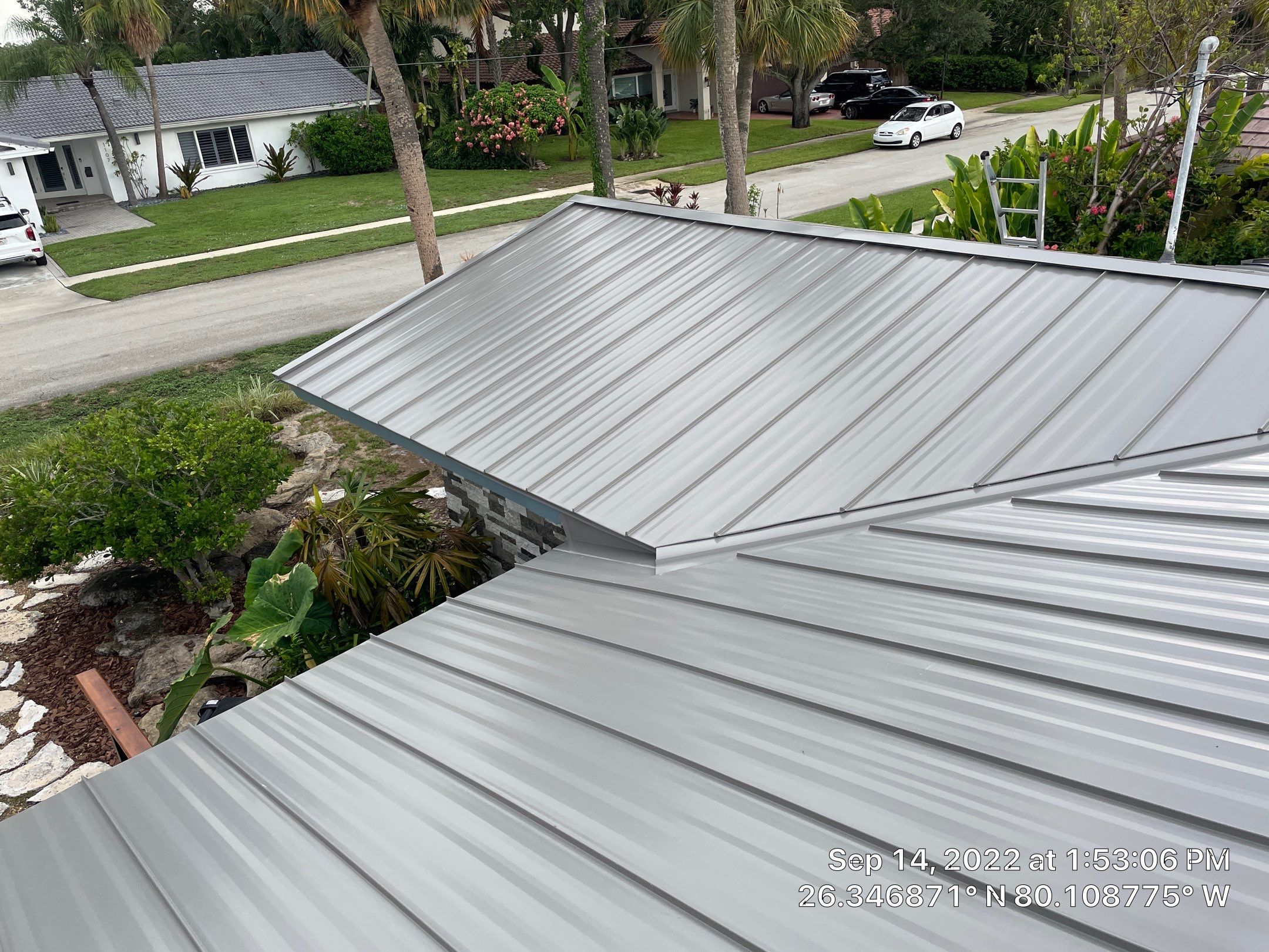 Residential Roofing Installation using 1" Nail strip metal roof by BLUES BROTHERS CONSTRUCTION CORP