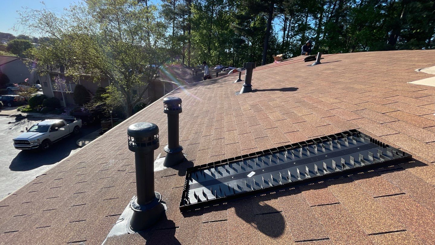 Commercial Roofing Installation using Owens Corning Autumn Brown by Inspector Roofing and Restoration