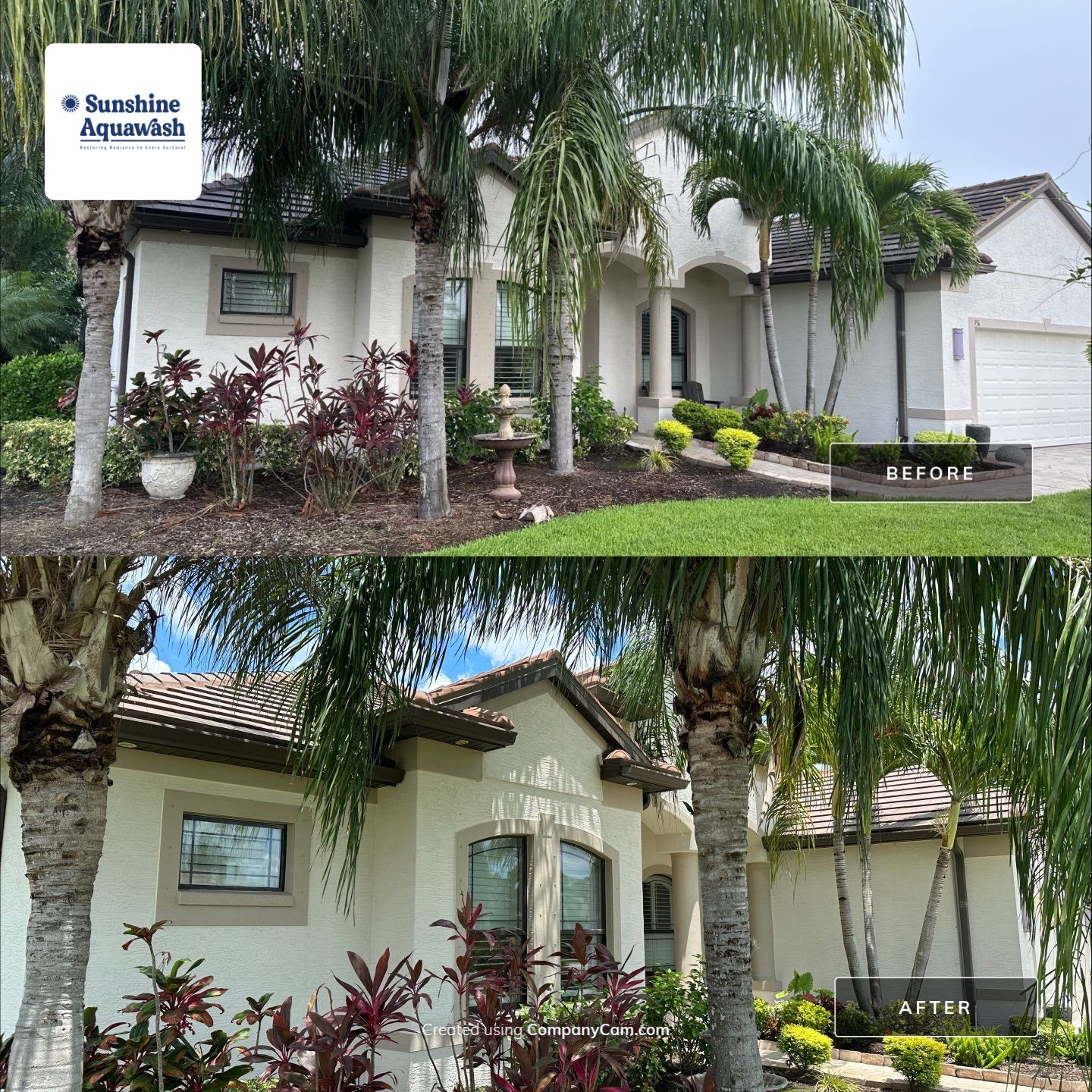 Flat Tile Roof Cleaning, House Wash & Sidewalk Cleaning in Enclave at Country Meadows, Bradenton, FL | Sunshine AquaWash by Sunshine AquaWash