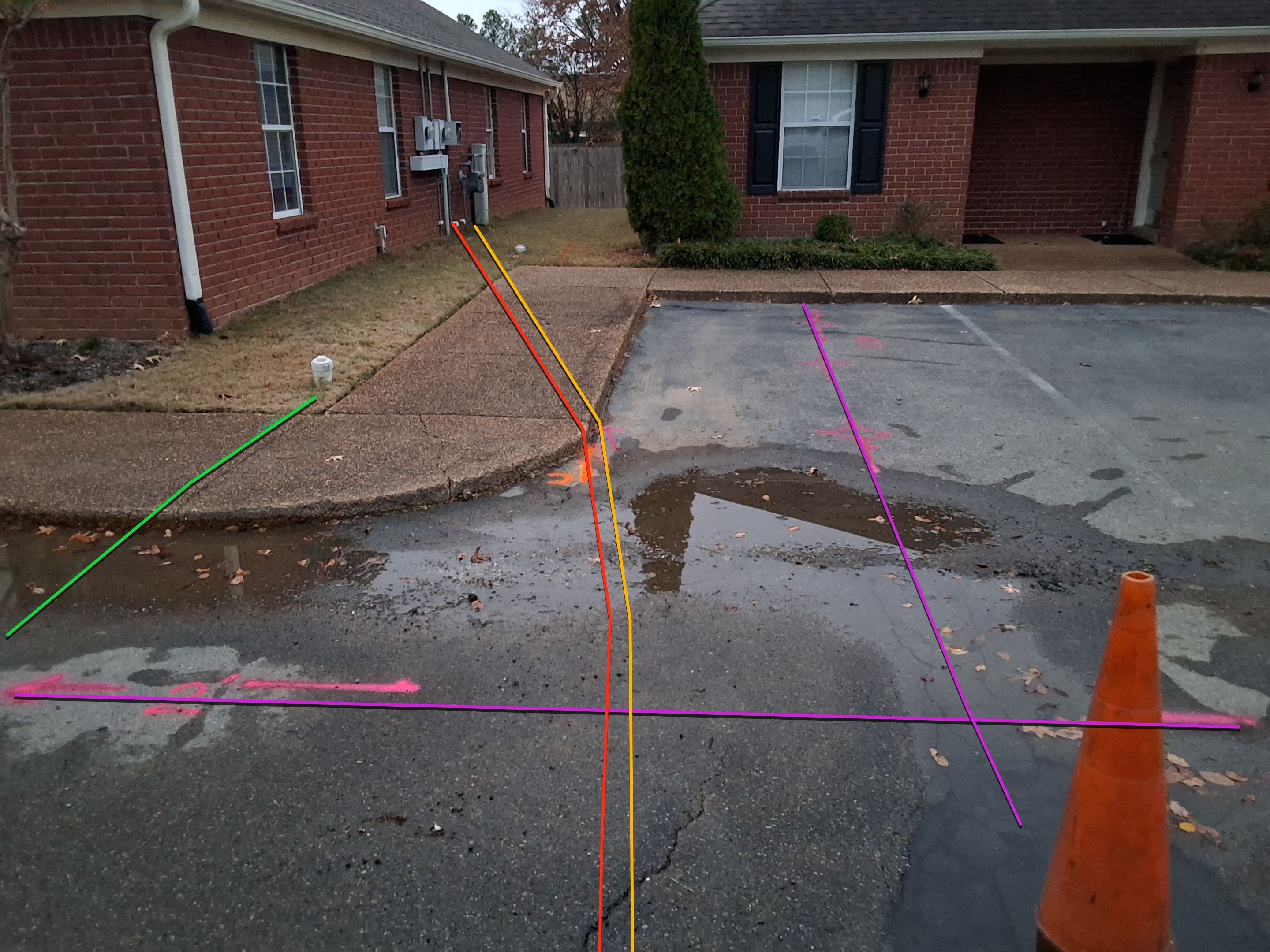 Locating Utilities for water leak repair (Plumbing Company) by Alsip Locating Service, LLC