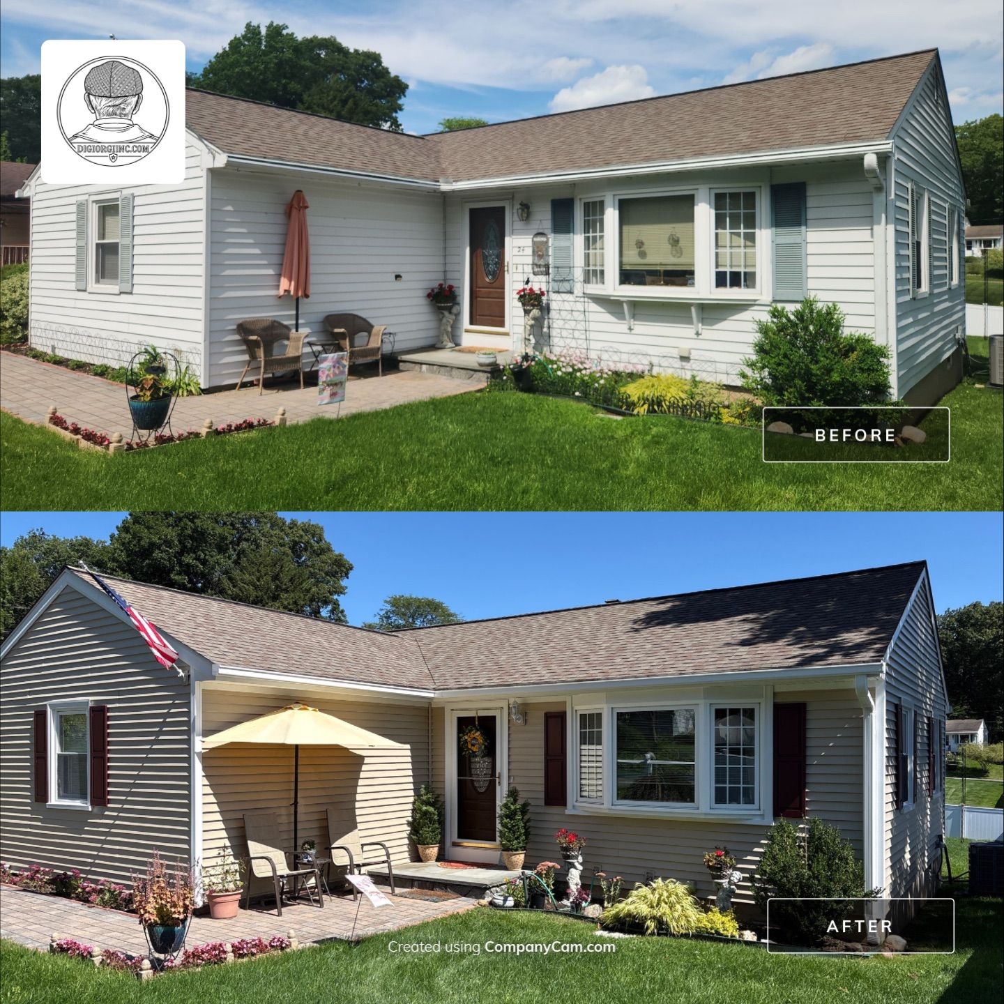 Siding Refreshment Using Cert. D/4 Clapboard in Savannah Wicker by DiGiorgi Roofing and Siding Inc