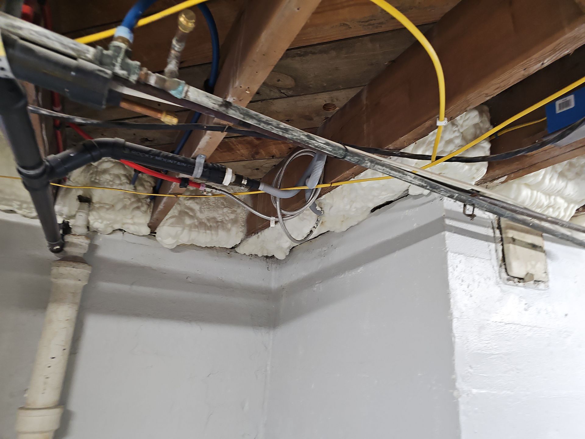 Attic Insulation using open cell spray foam by NYS Foam & Energy