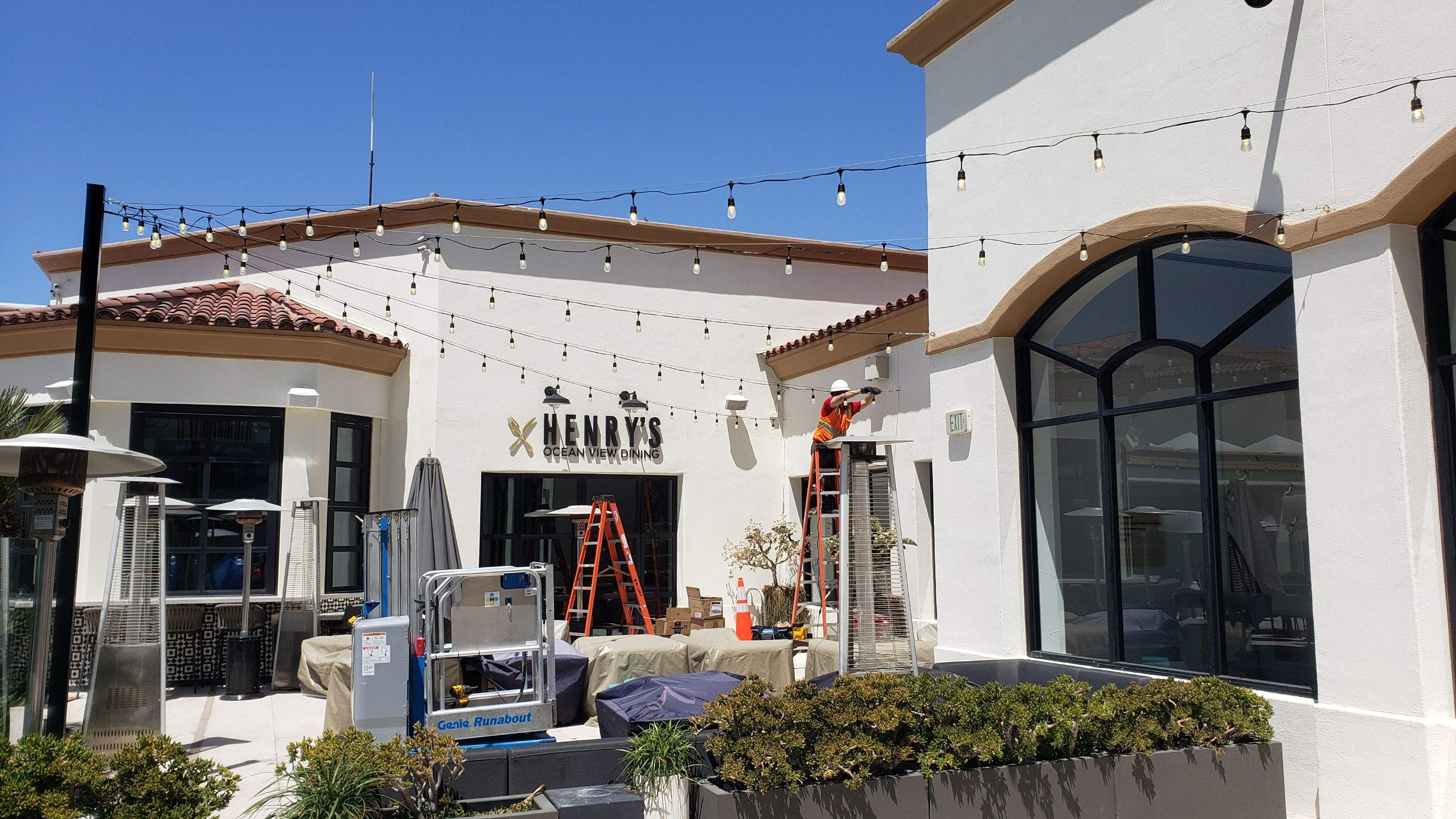 Hilton Waterfront Bistro Light Install by BrightLife Designs llc