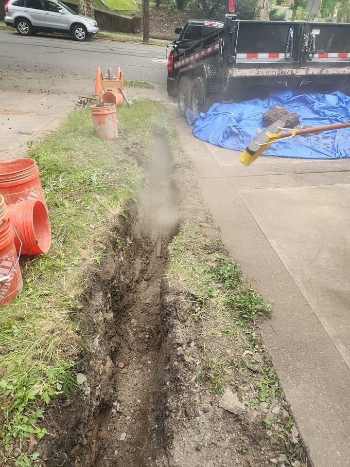 Replace failed gas line from gas connection at street to new meter by Sureway Comfort John Wilcox Plumbing Heating Cooling
