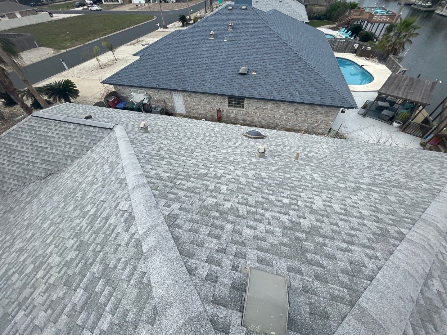 Residential Roofing Repair using Galvanized Chimney Cap & Chase by Lighthouse Roofing