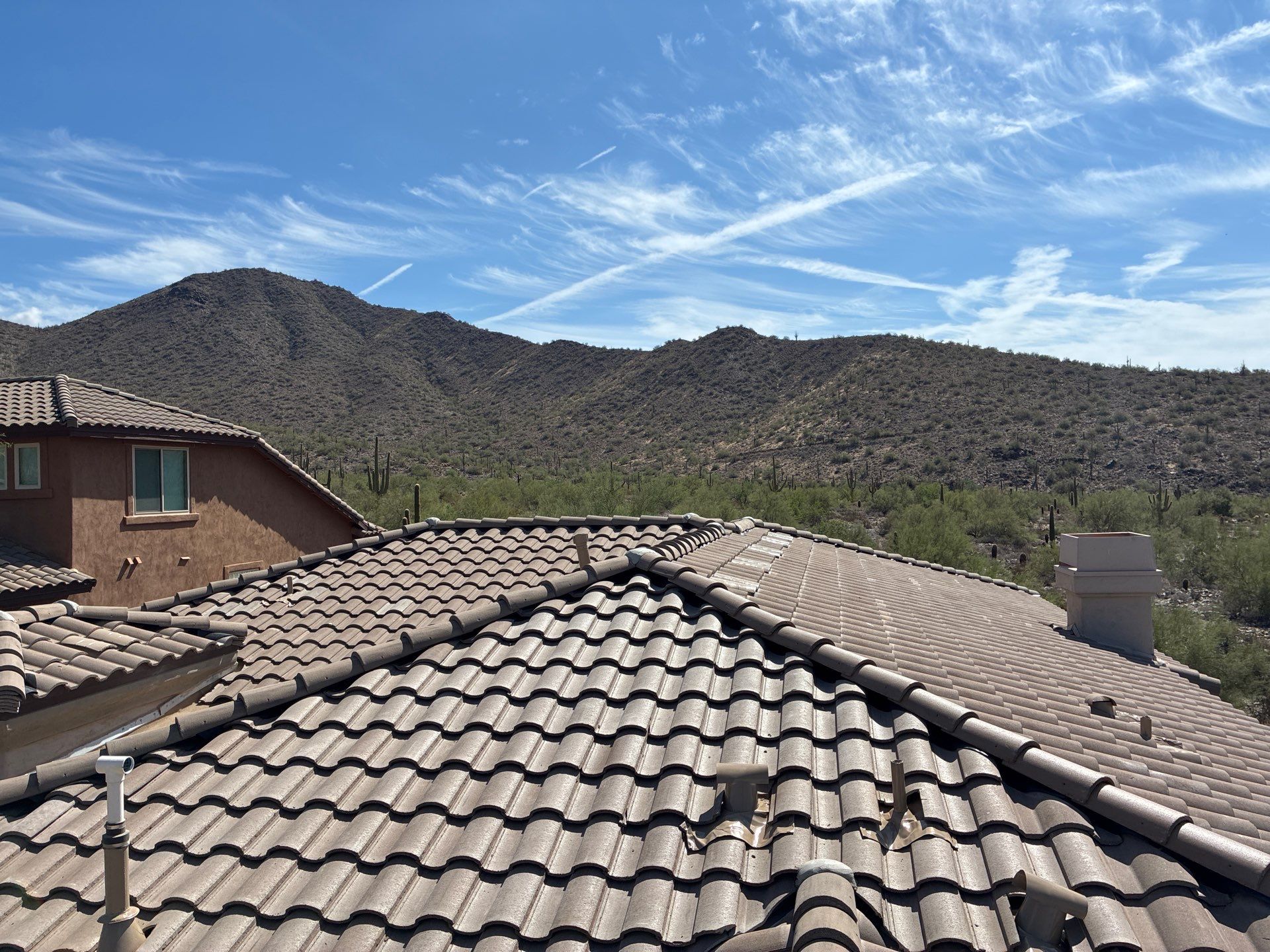 Residential Roof Install using Concrete Tiles in Scottsdale, Arizona by Weather-Tite Roofing