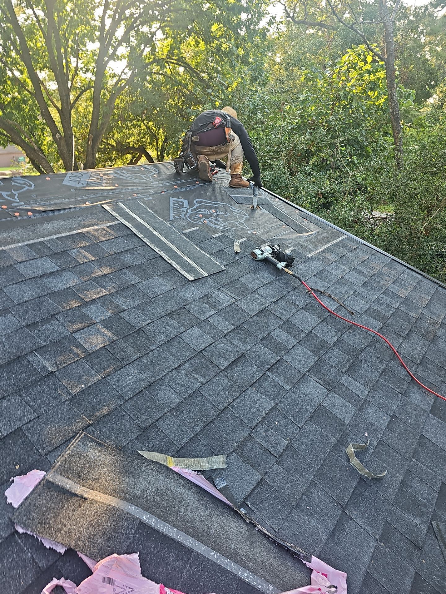 Residential Roofing Installation using Owen's Corning Duration (Lifetime) Shingles by Roof Repair Company
