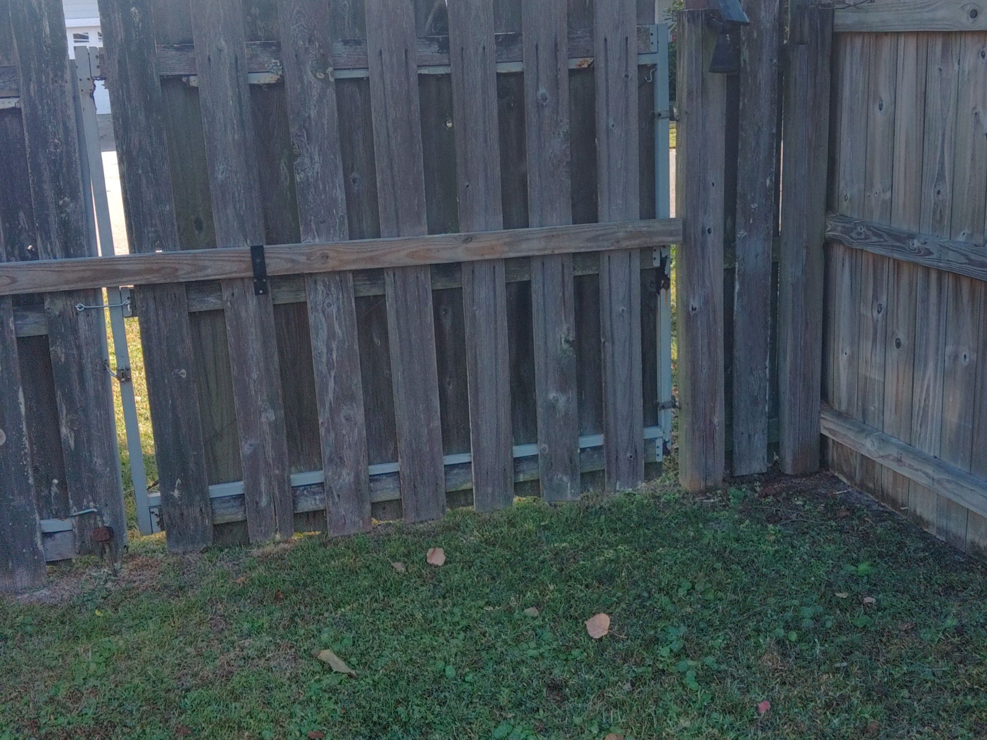 6' WOOD PRIVACY WITH 14' DOUBLE DRIVE GATE using PRESSURE TREATED PINE by Hip Square Fence Inc.