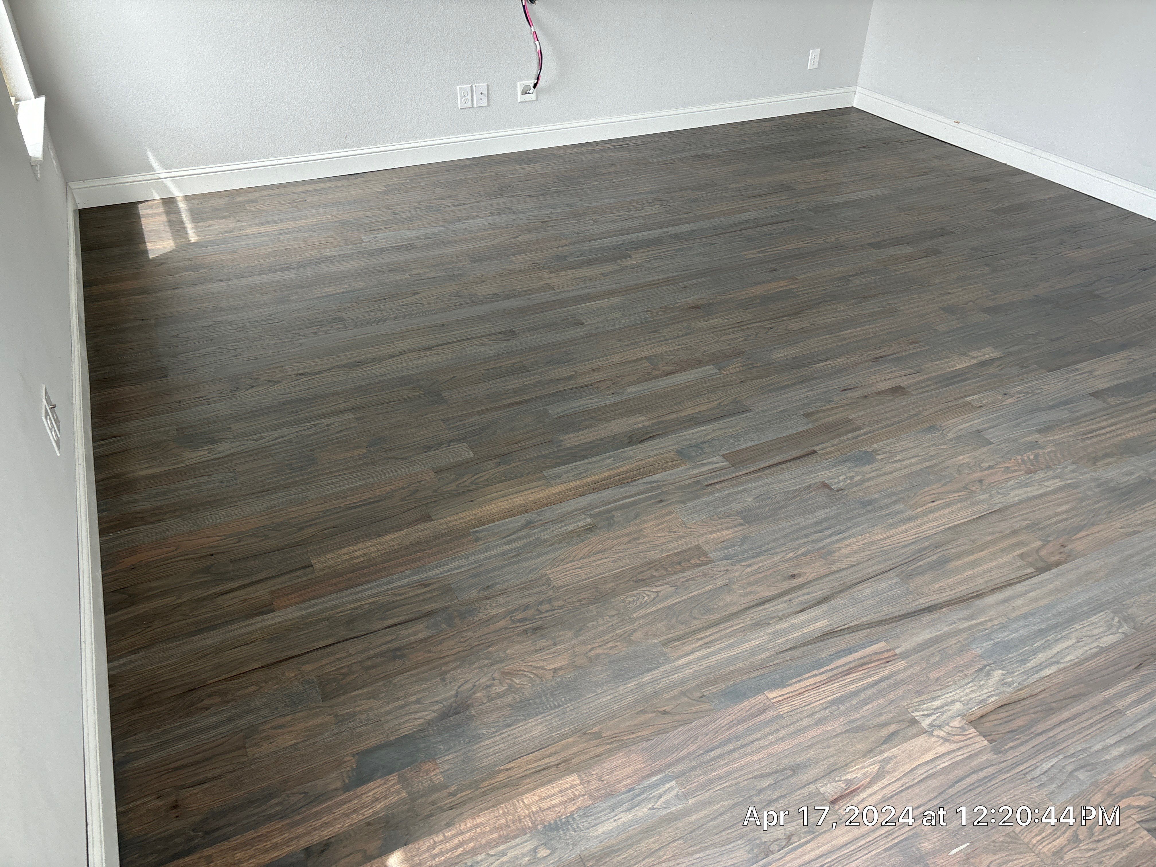 Refinish from Brown to Warm Gray  by Bernard Hardwood Floors
