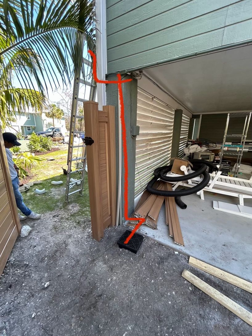 Custom Downspout Installation in Siesta Key FL by Gutter Professors