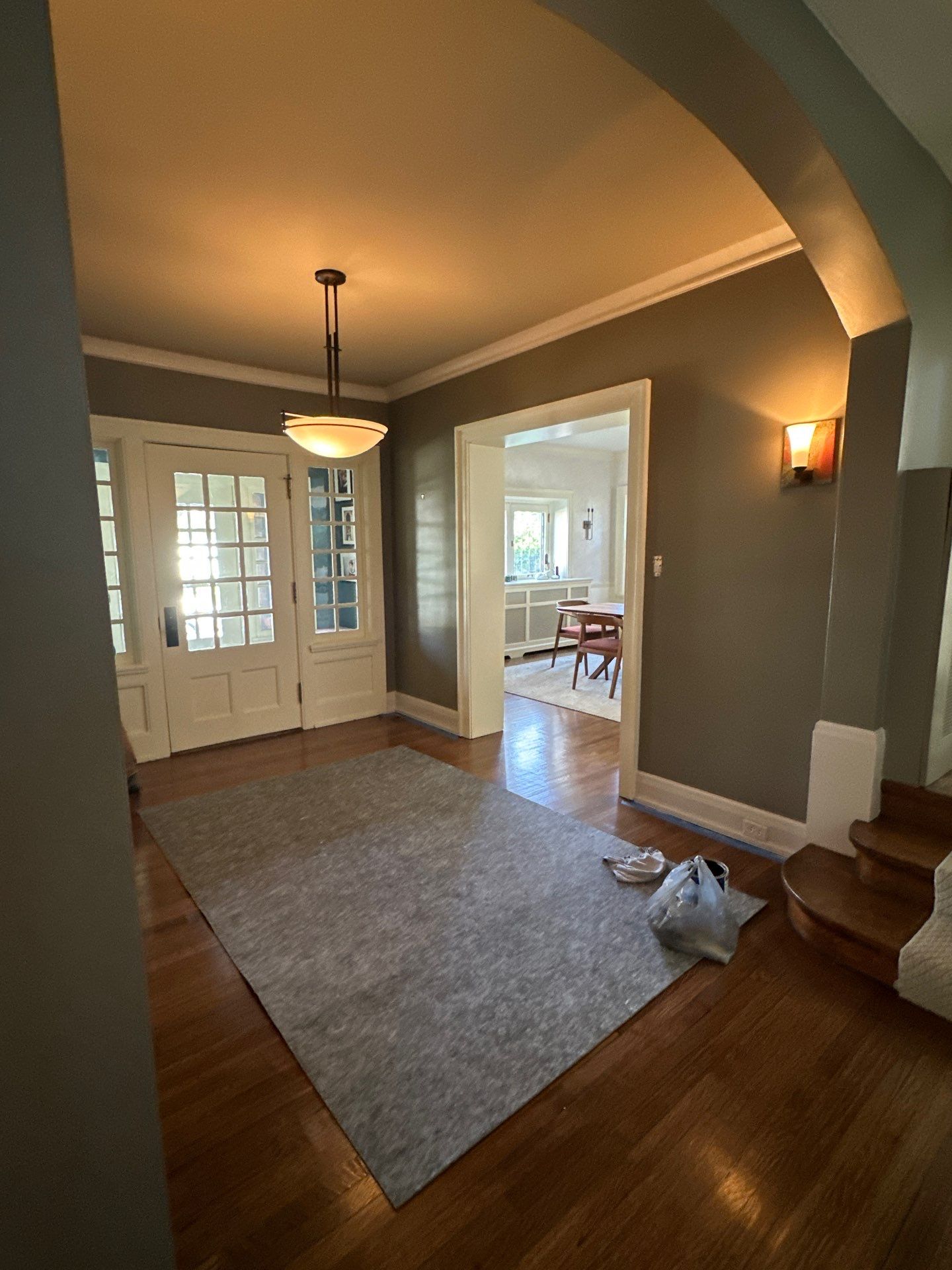 Entryway Painting – Walls, Ceiling, Baseboards & Crown Molding by OCS Contracting Services