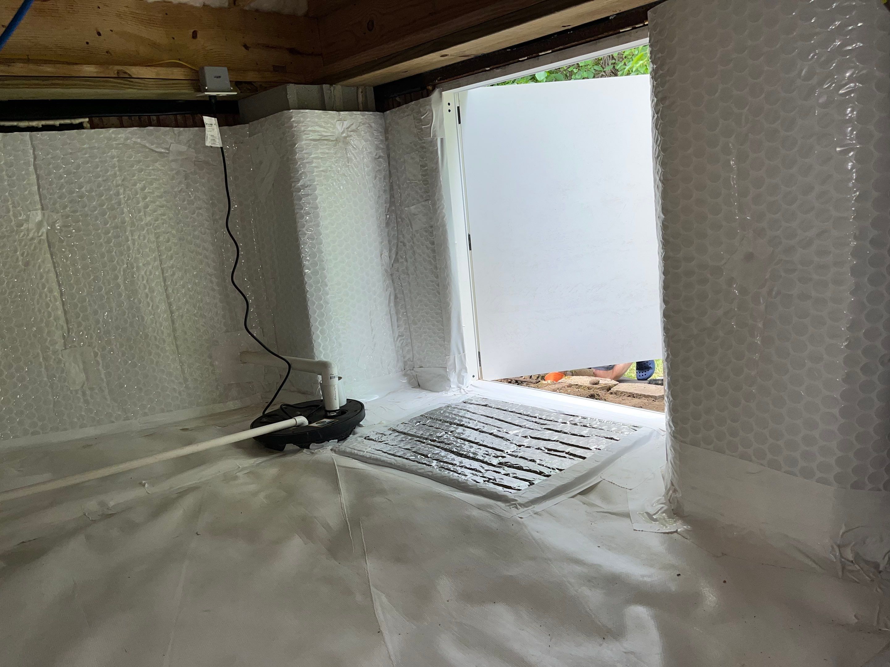 Impact Choice Encapsulation with French Drain, Mold Removal, and Crawlspace Door by Impact Crawlspace