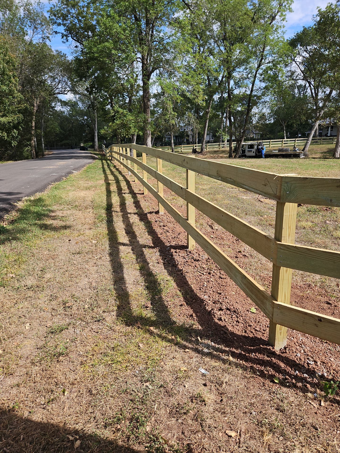 Ranch Style fence Plus Iron installation by Tim's Fences