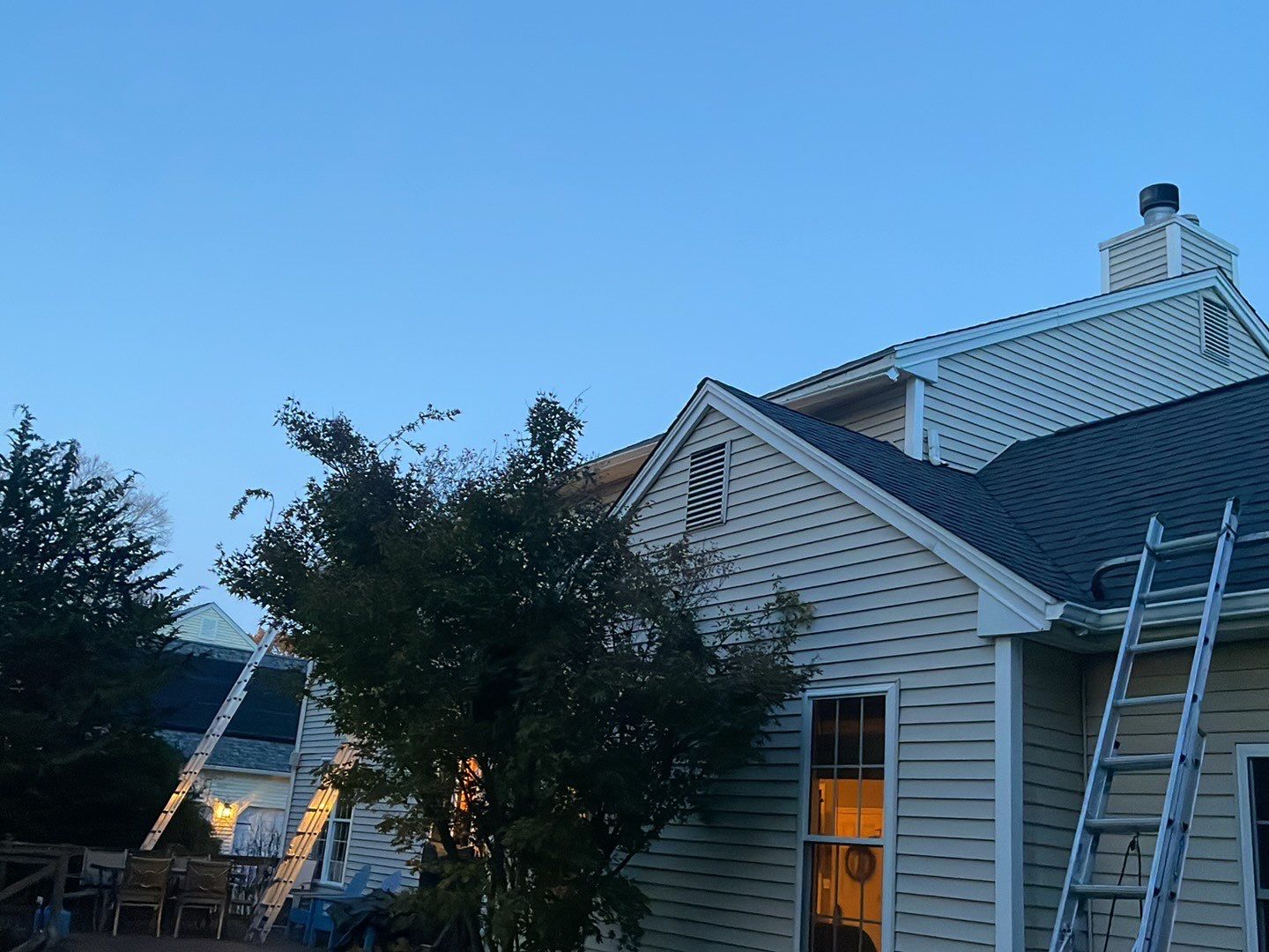 Residential Roofing Installation using Certainteed Landmark Moire Black by A Plus Exterior