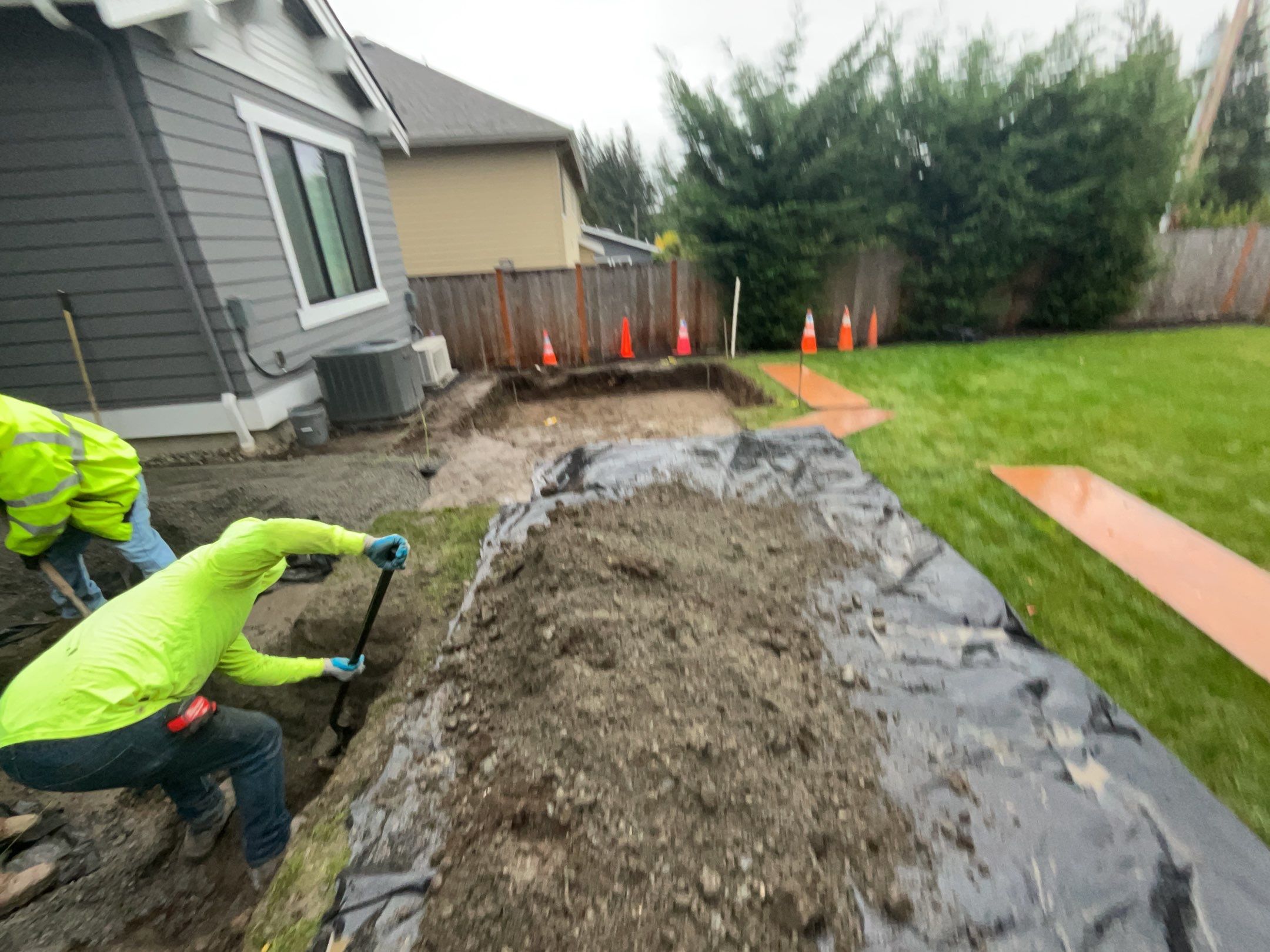 Hardscaping Back Patio Landscape Project  by Jireh Asphalt & Concrete Inc 