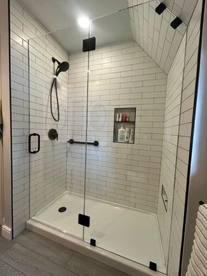 Bathroom Remodel using Tempered Shower Glass