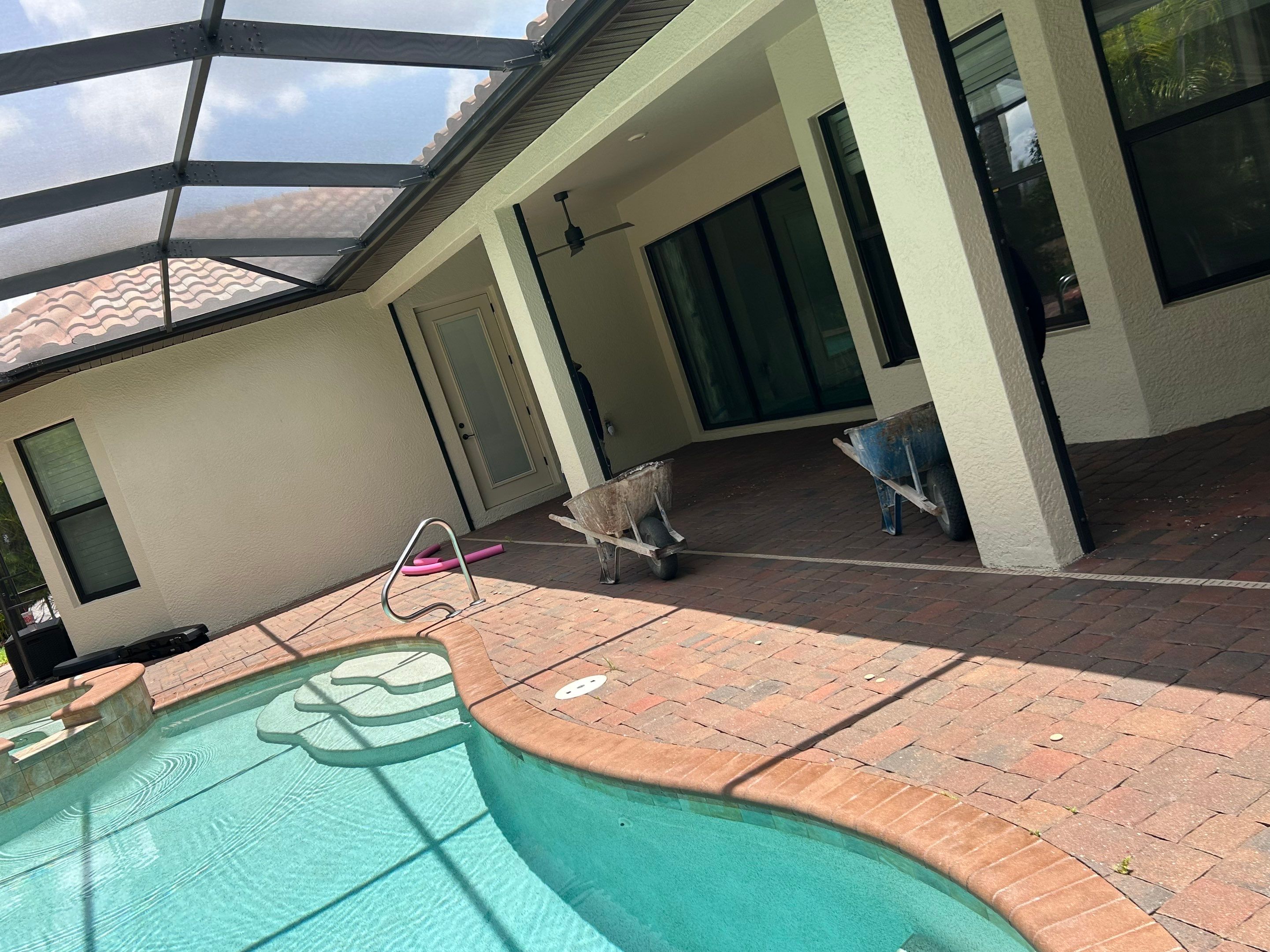 Textured Marble Pool Deck - Bonita National Golf & Country Club by Old Town Pavers Llc