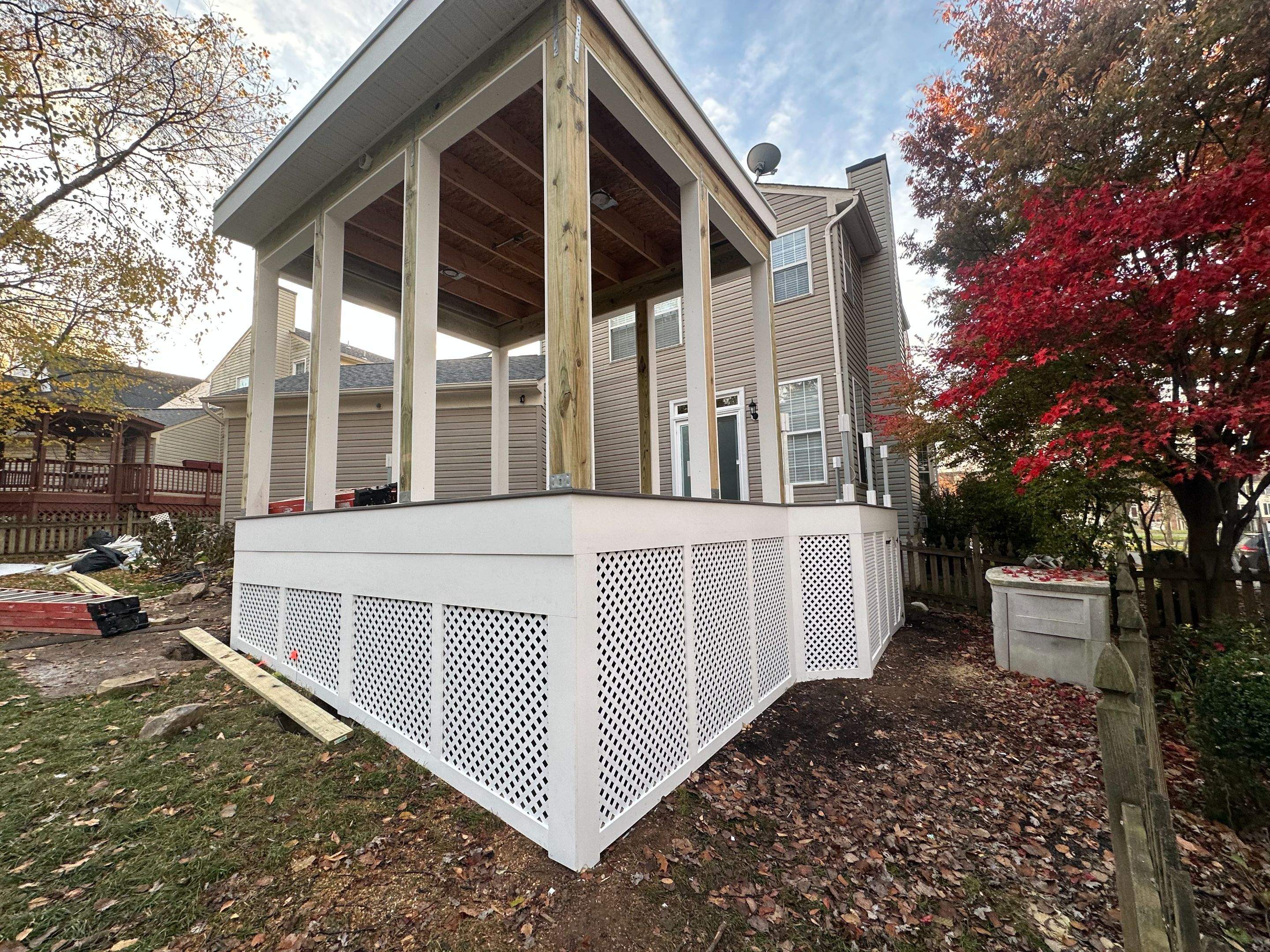 Screened-In Porch, Composite Deck & Paver Patio in Chantilly, VA by Sunburst Construction Inc