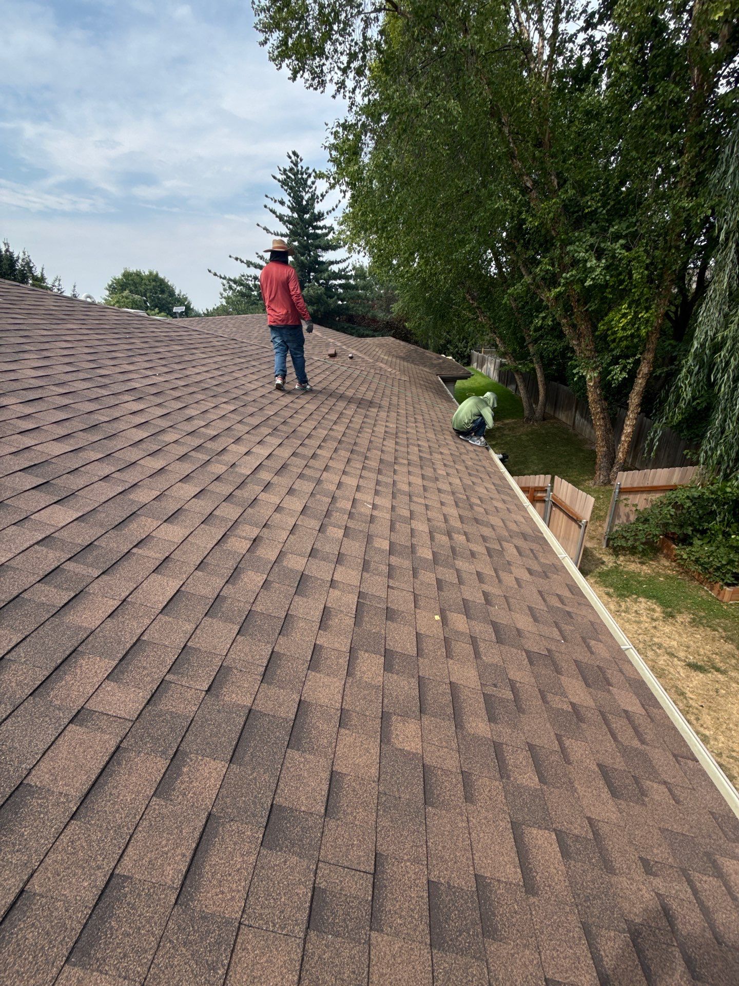 Boise Commercial Roof Replacement with Brown Architectural Shingles by Olive Roofing