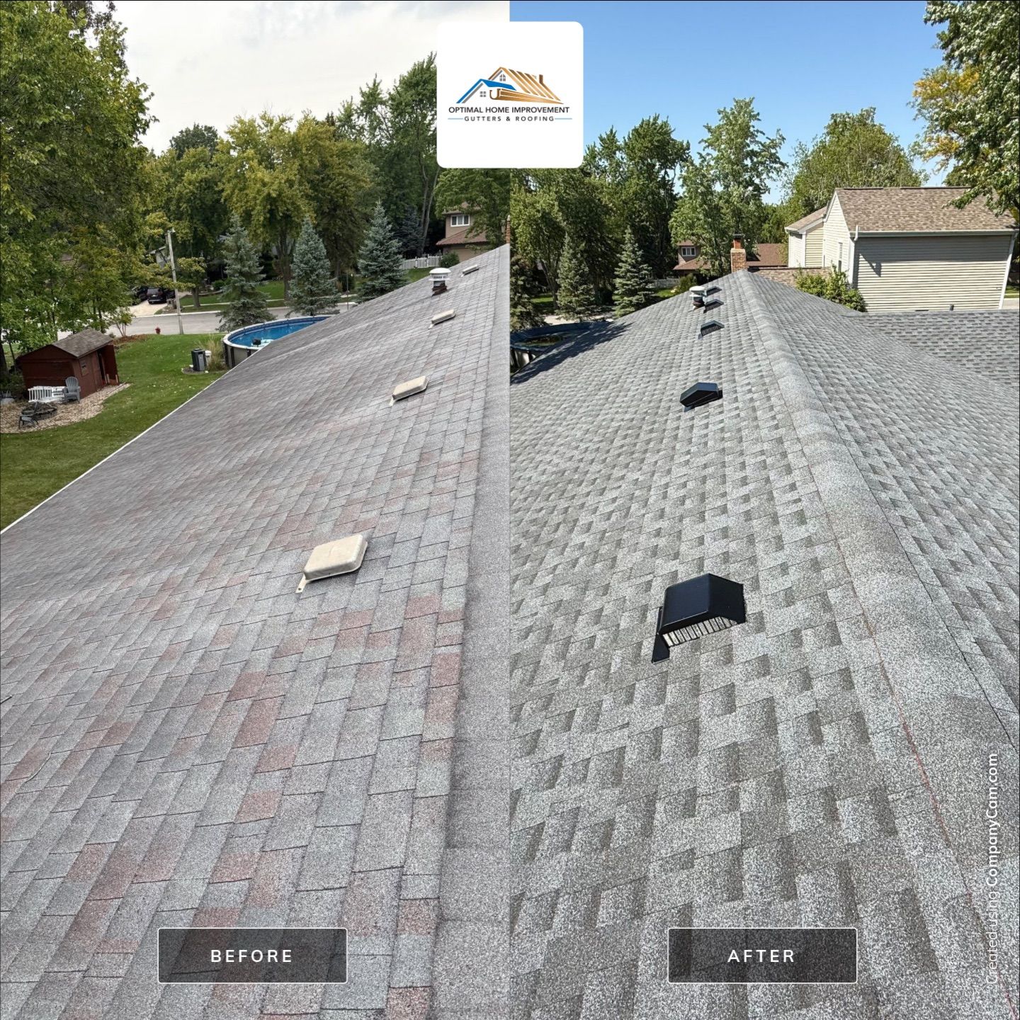 Roof and gutters replacement by Optimal Home Improvement 