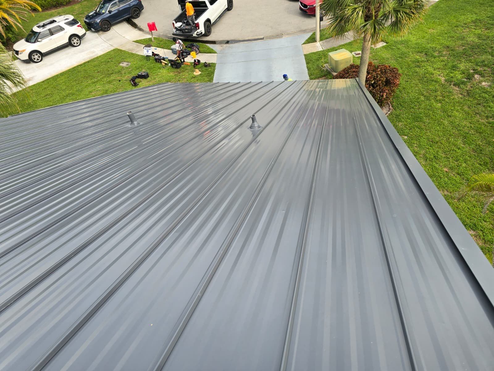 Residential Remodel using 1" Nail strip metal roof by BLUES BROTHERS ROOFING