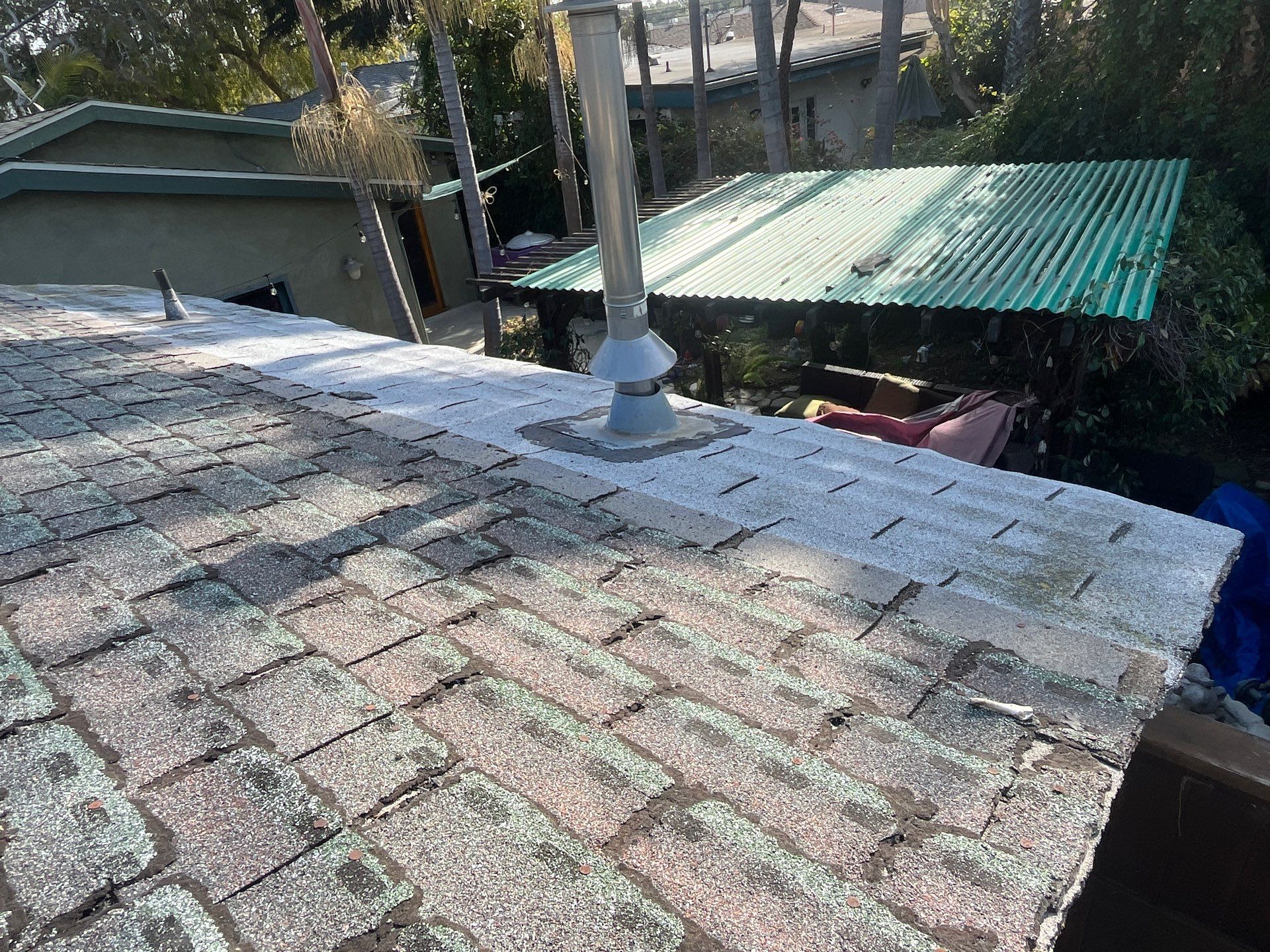 Garage Reroof using Owens Corning Duration Cool Shingles by Hull Brothers Roofing