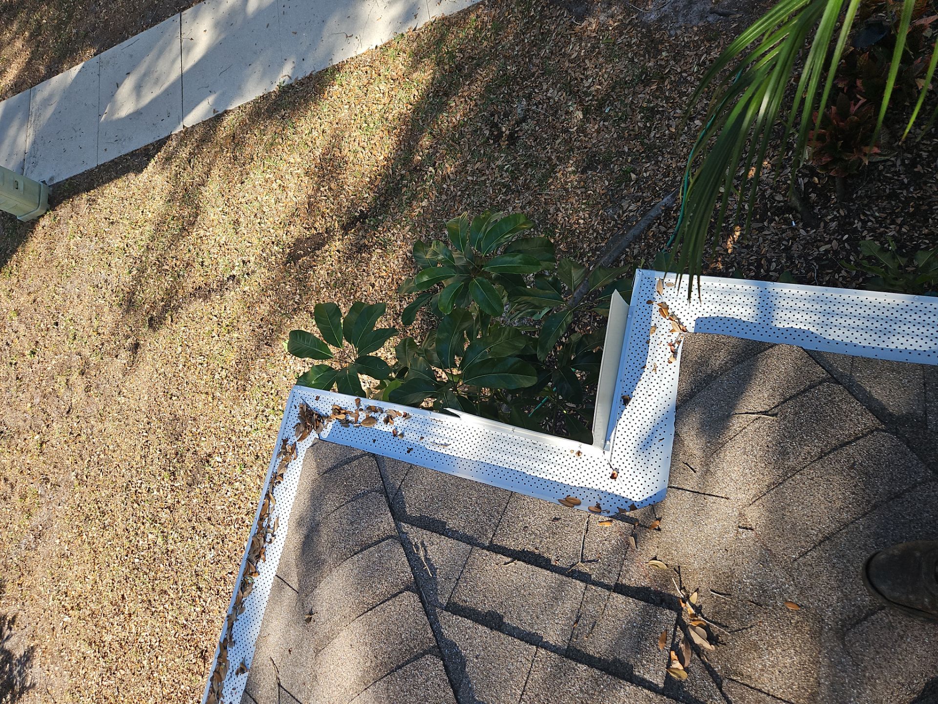 Seamless Aluminum Gutter Installation using 6 Inch Seamless Gutters in Sarasota FL by Gutter Professors