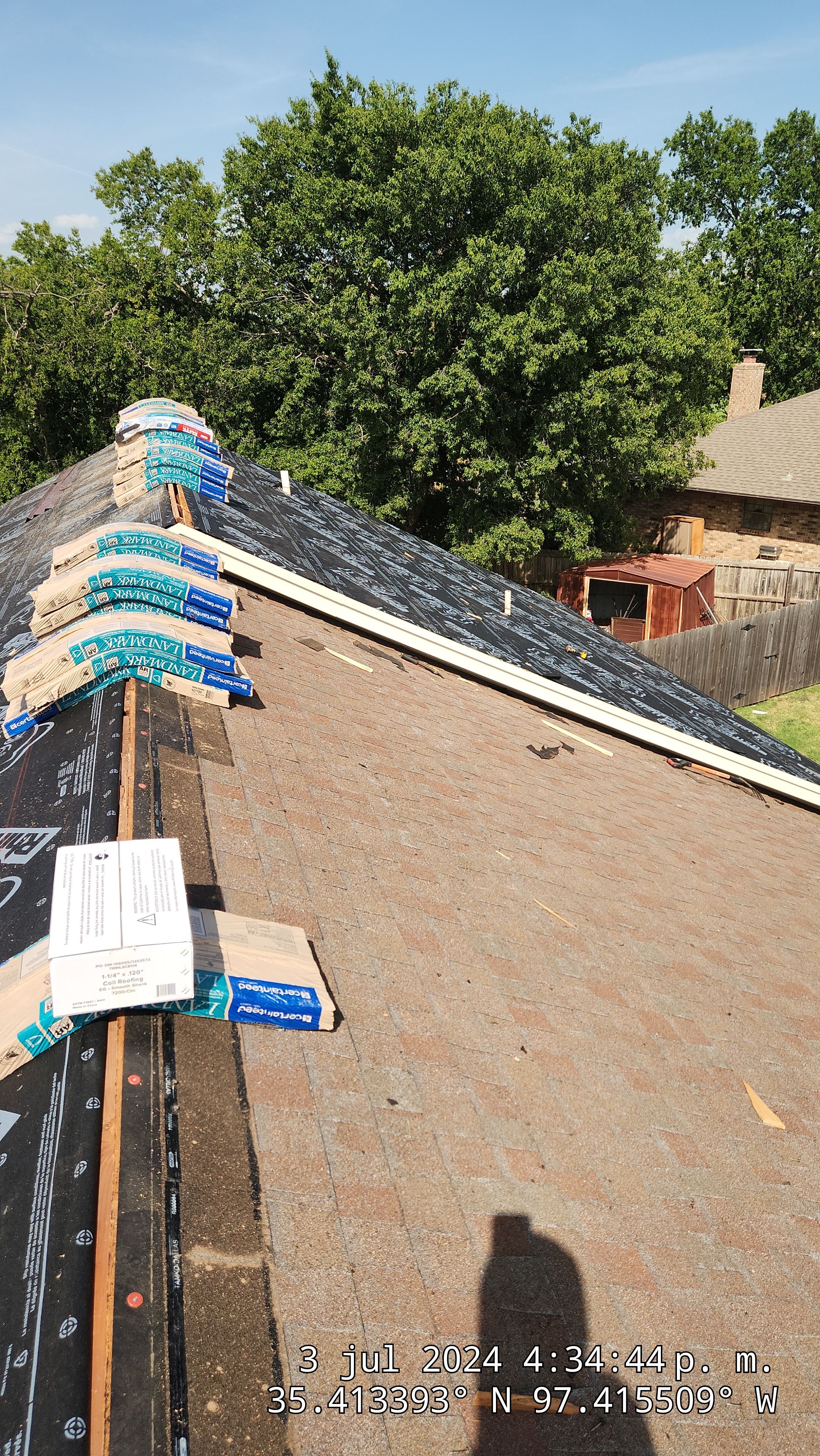 Roof Installation using Certainteed Landmark by Castillo Roofing
