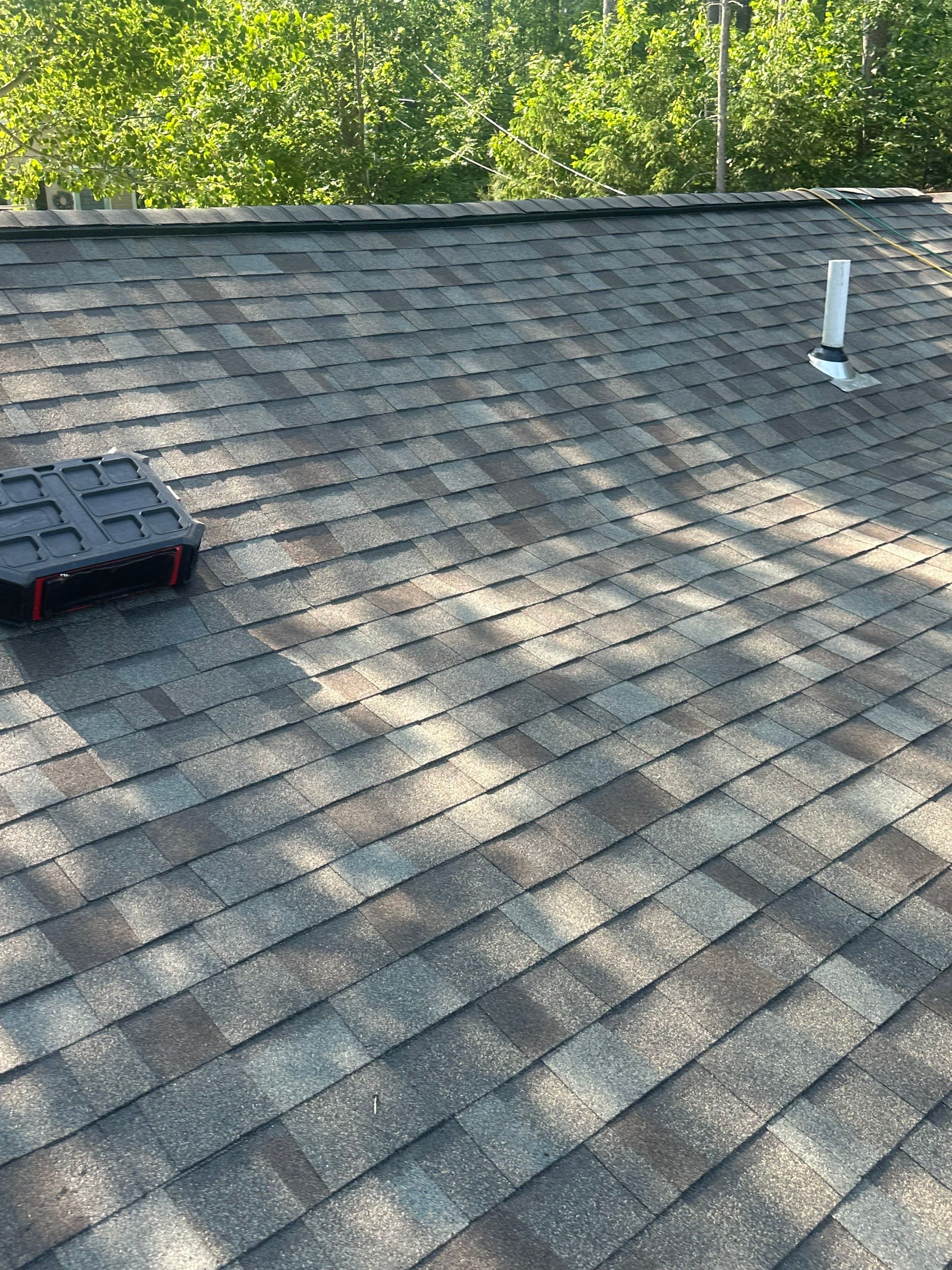 OC Roof Install On The Lake In Deerfield, New Hampshire by Tall pine roofing