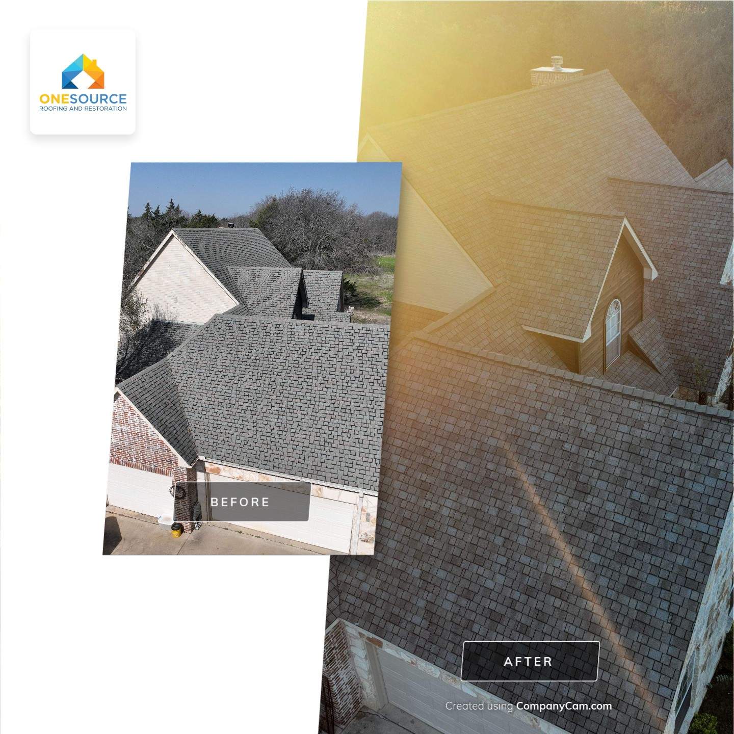 Residential Roofing Installation using IKO Royal Estate Harvest Slate by OneSource Roofing and Restoration