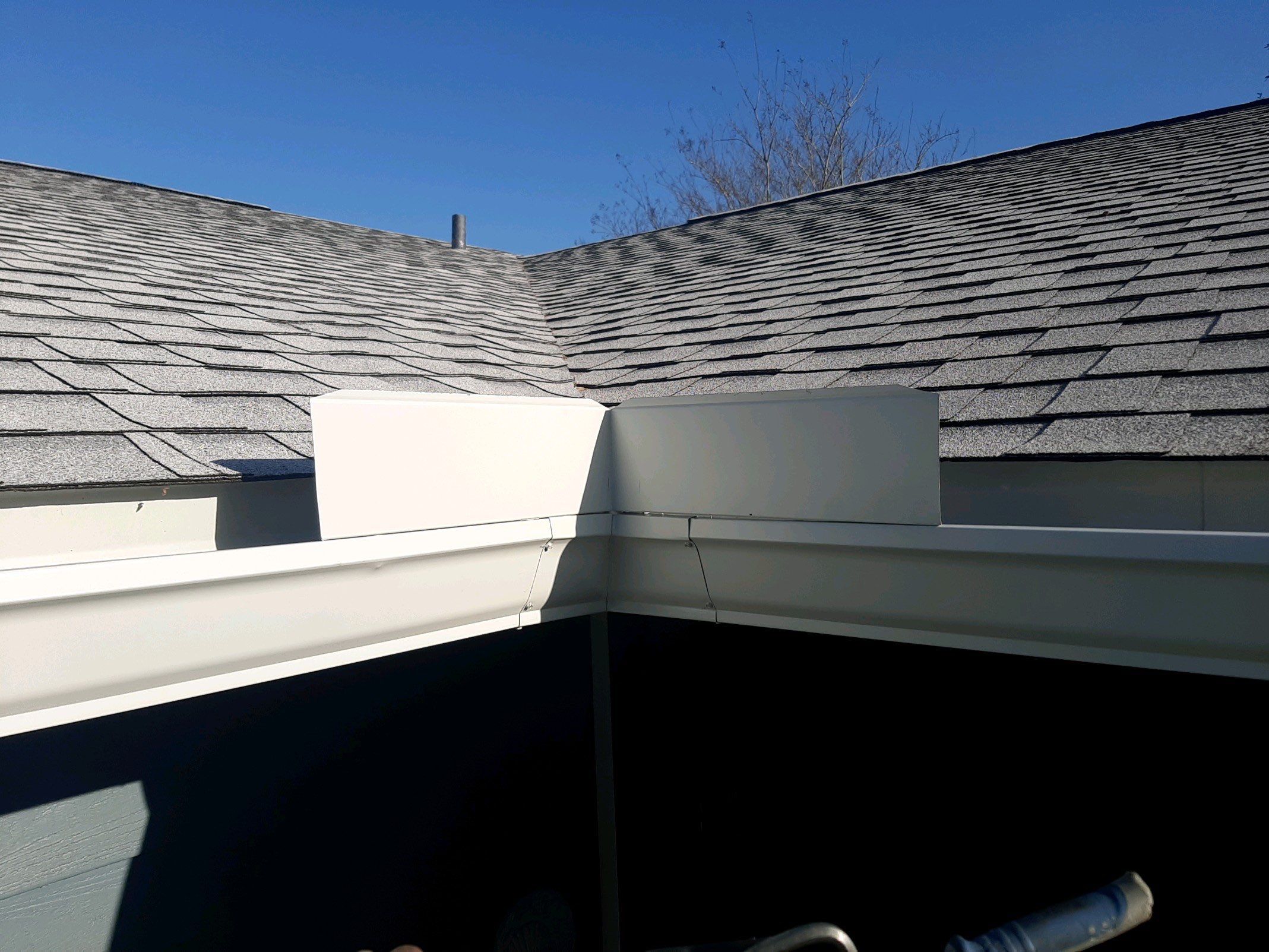 Seamless Gutter Installation Using White K-Style Gutters  by Gutter Professors
