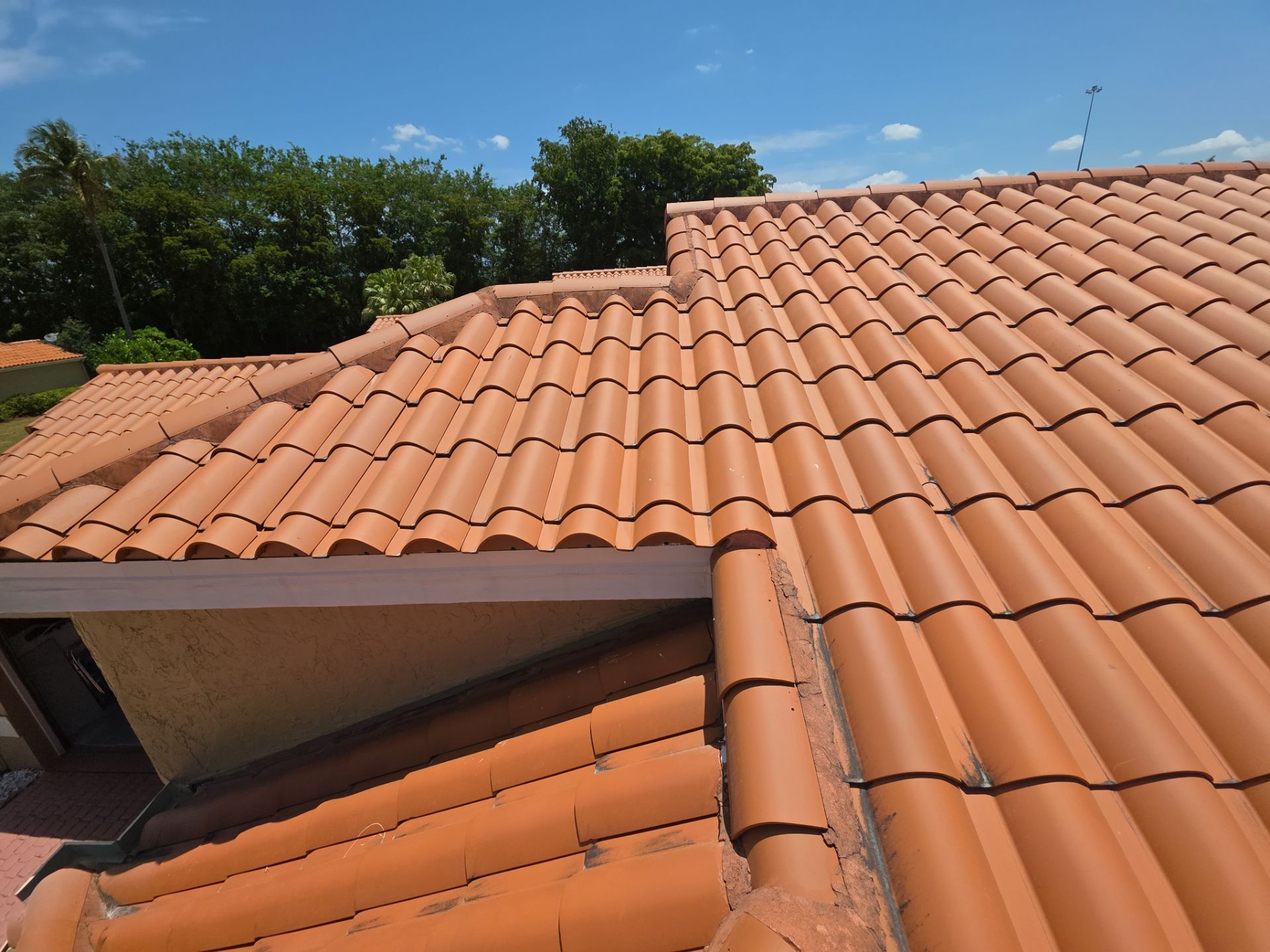 Terracotta Barrel Tile Repair and Skylight Sealing in Boca Raton by Aastro Roofing