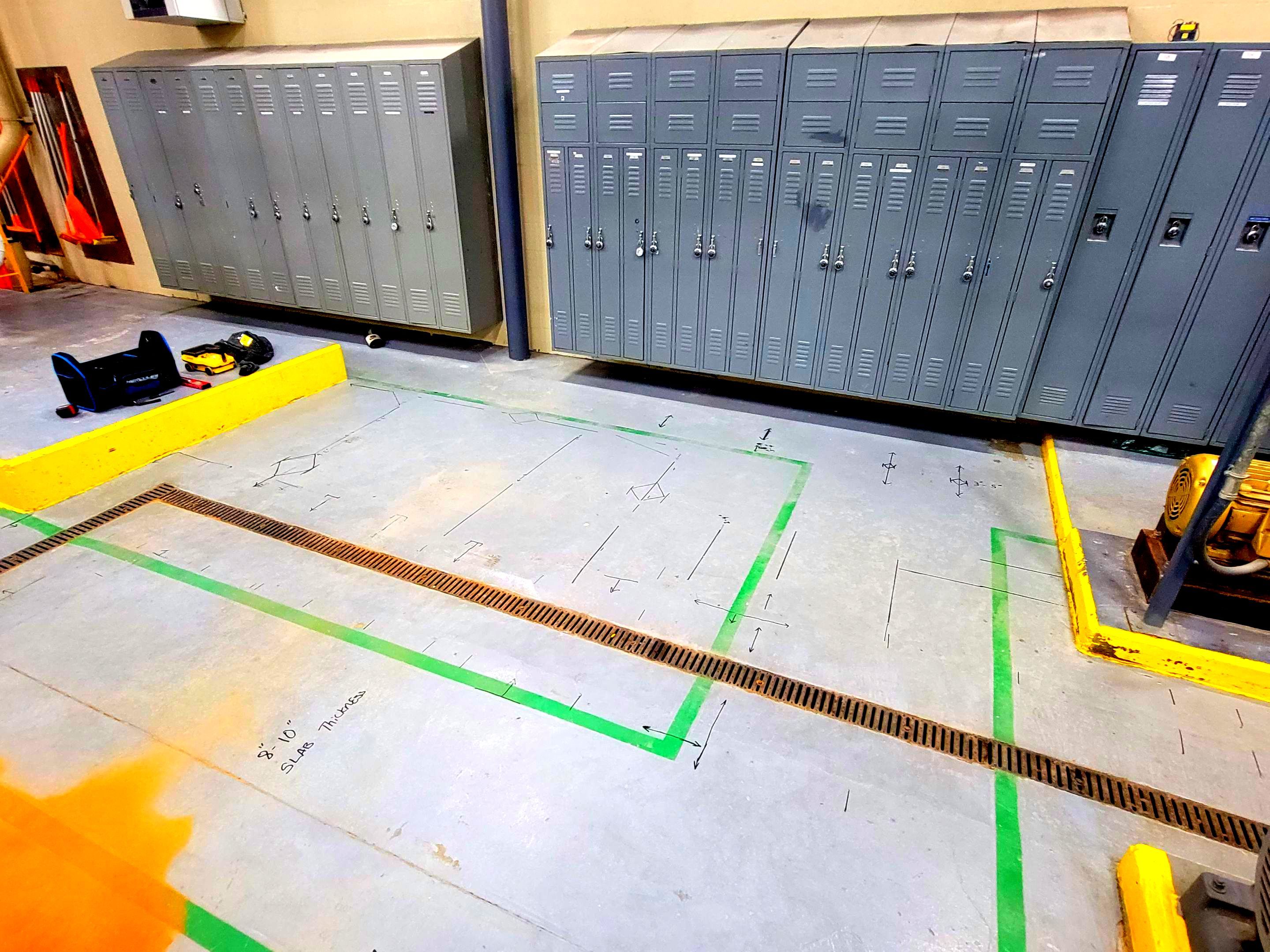 Concrete Scan for industrial type plant by Alsip Locating Service, LLC