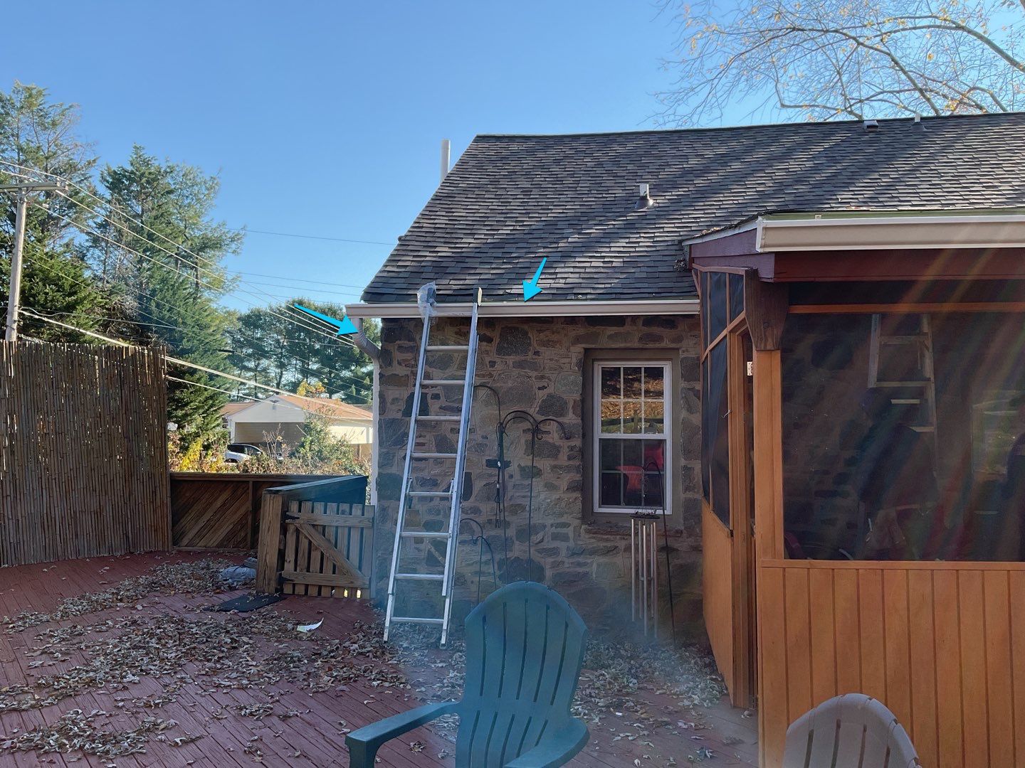 Gutter Installation using 6" Gutters & 3/4 " Downspouts by Alpha Design Services