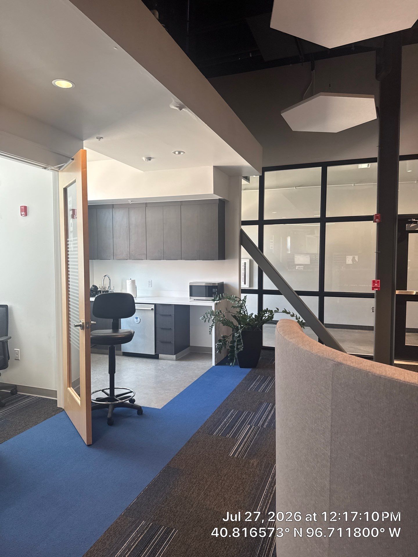 Commercial Office Renovation Featuring Custom Acoustic Ceilings in Lincoln by CompanyCam Sales Demo