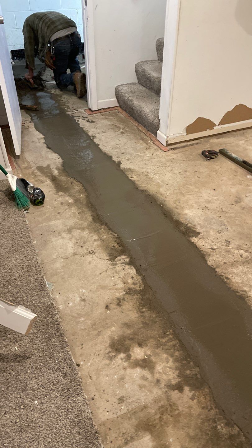 Drain tile & a sump pump for Ruth by Waterproofing Northeast