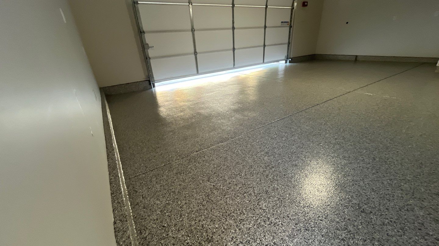 Garage Storage & Concrete Coating in Lathrop California  by Lancaster Painting