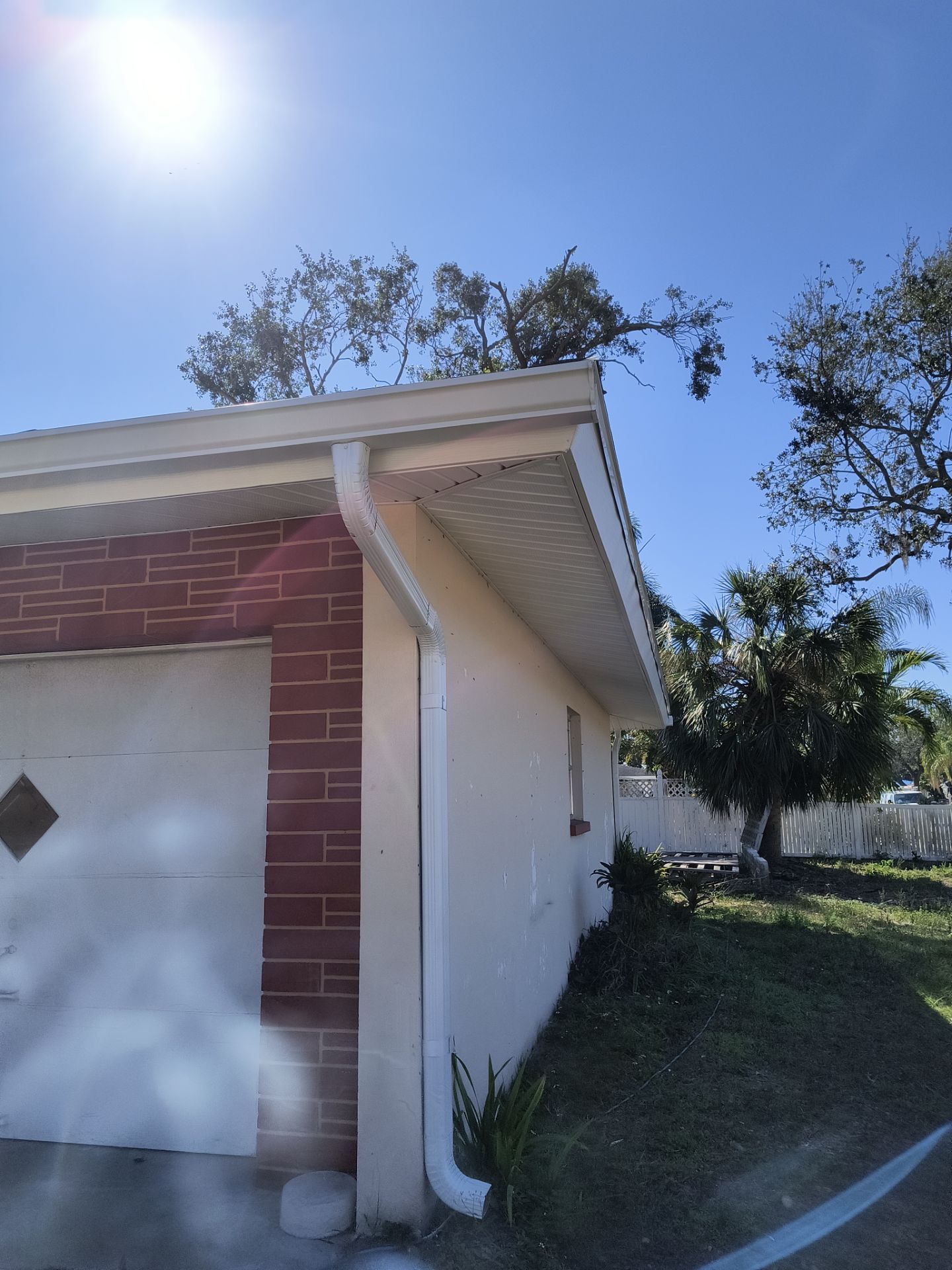 White Soffit and Fascia Upgrade in Sarasota FL by Gutter Professors